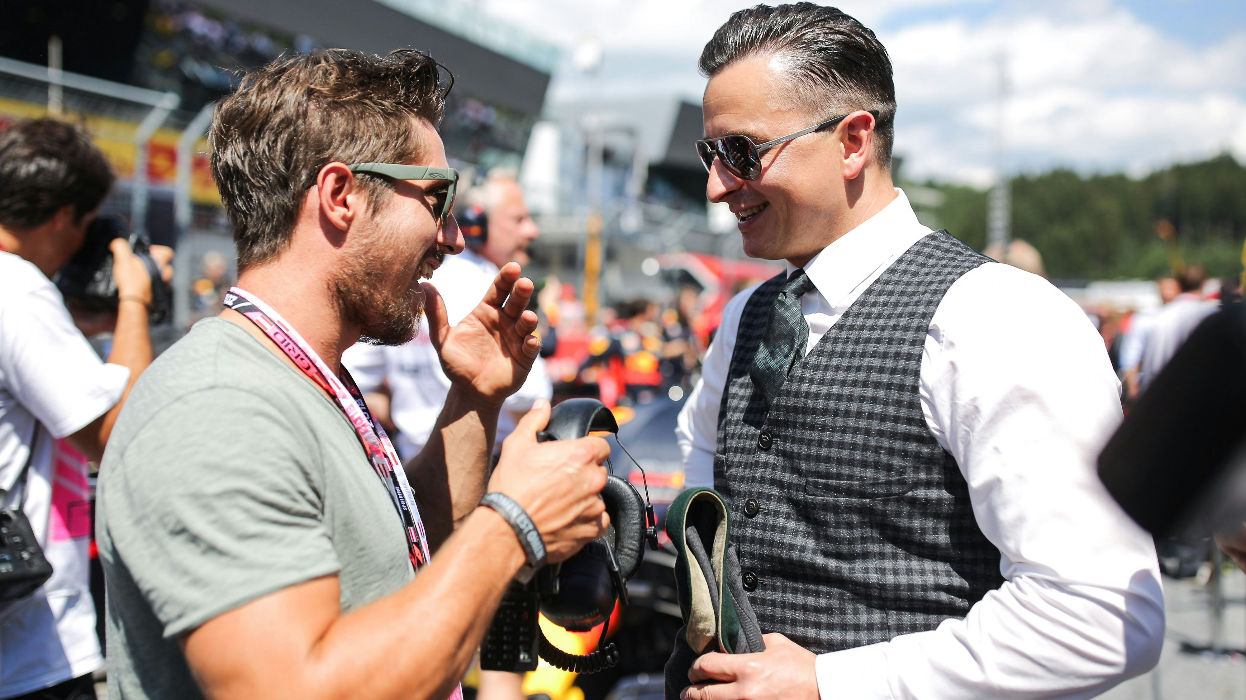 PS-Freunde: Marcel Hirscher und Andreas Gabalier 2018 in Spielberg.