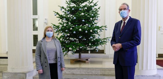 ÖH-Bundesvorsitzende Sabine Hanger und Wissenschaftsminister Heinz Faßmann (ÖVP).