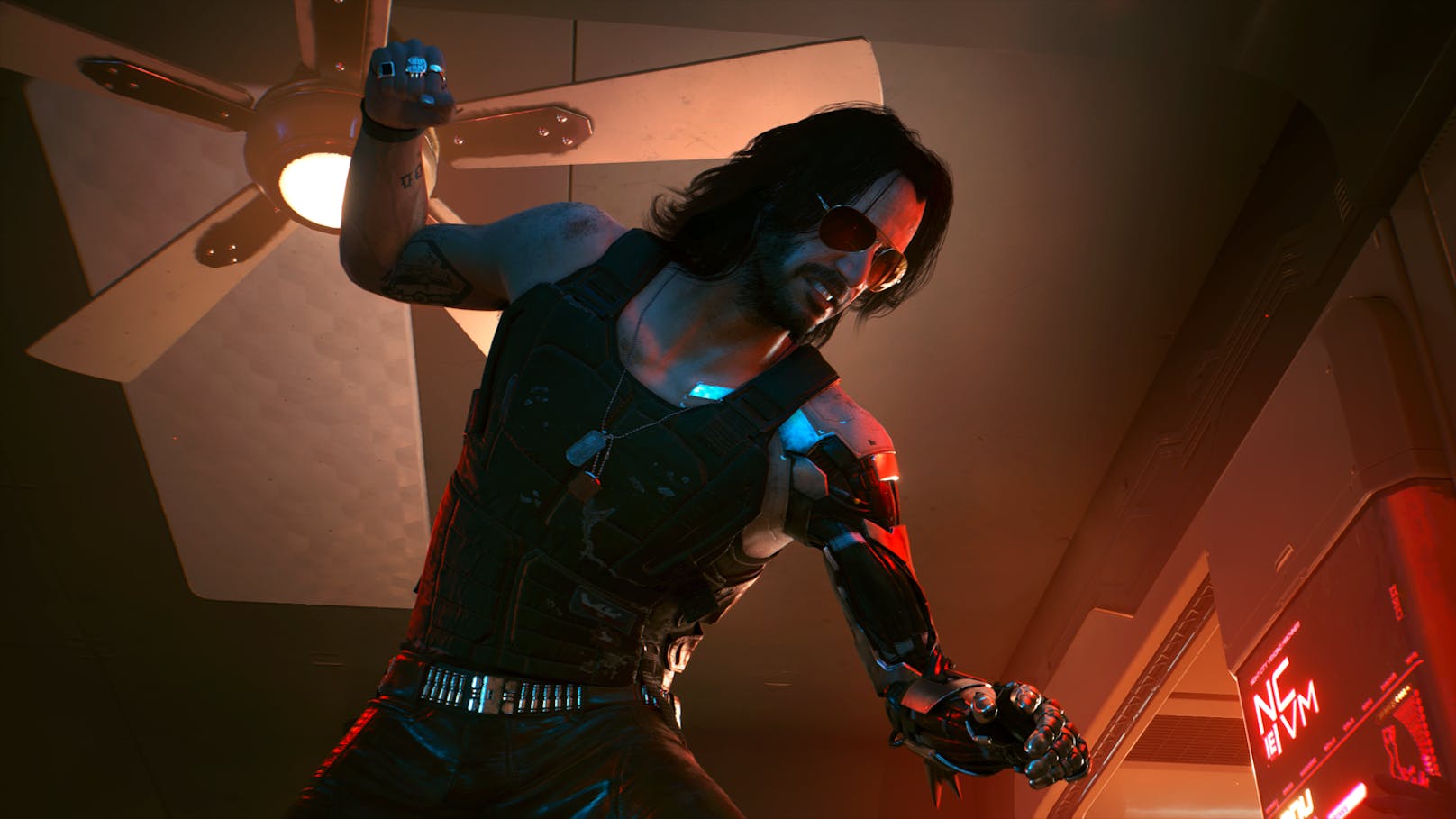 Keanu Reeves spielt Johnny Silverhand in "Cyberpunk 2077".