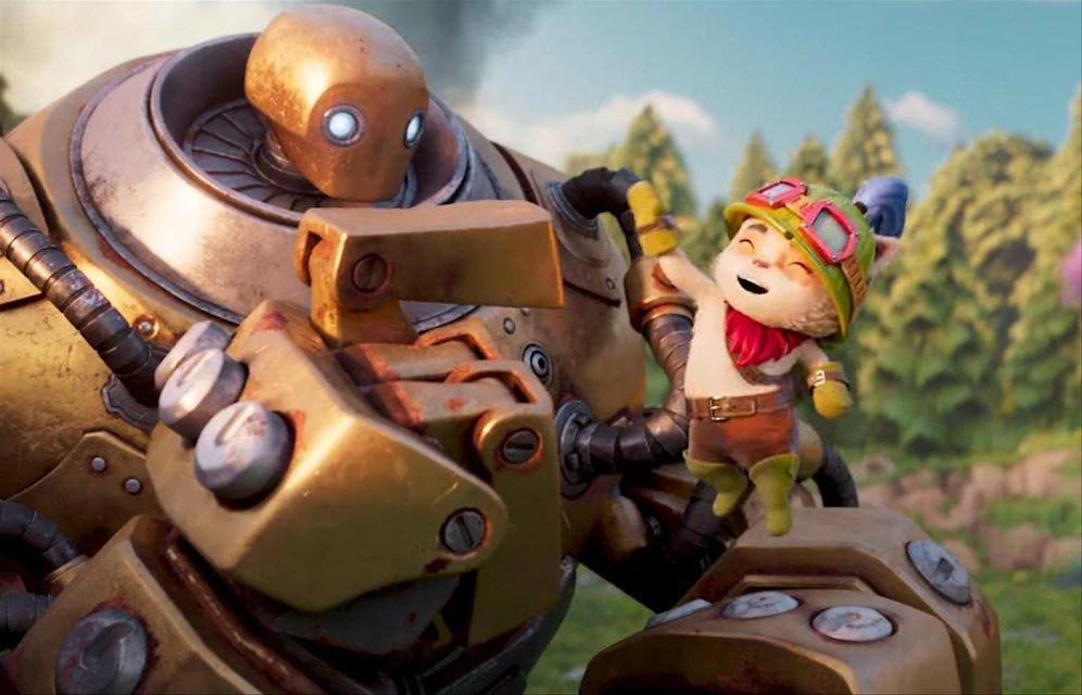 Die Helden Blitzcrank und Teemo aus 