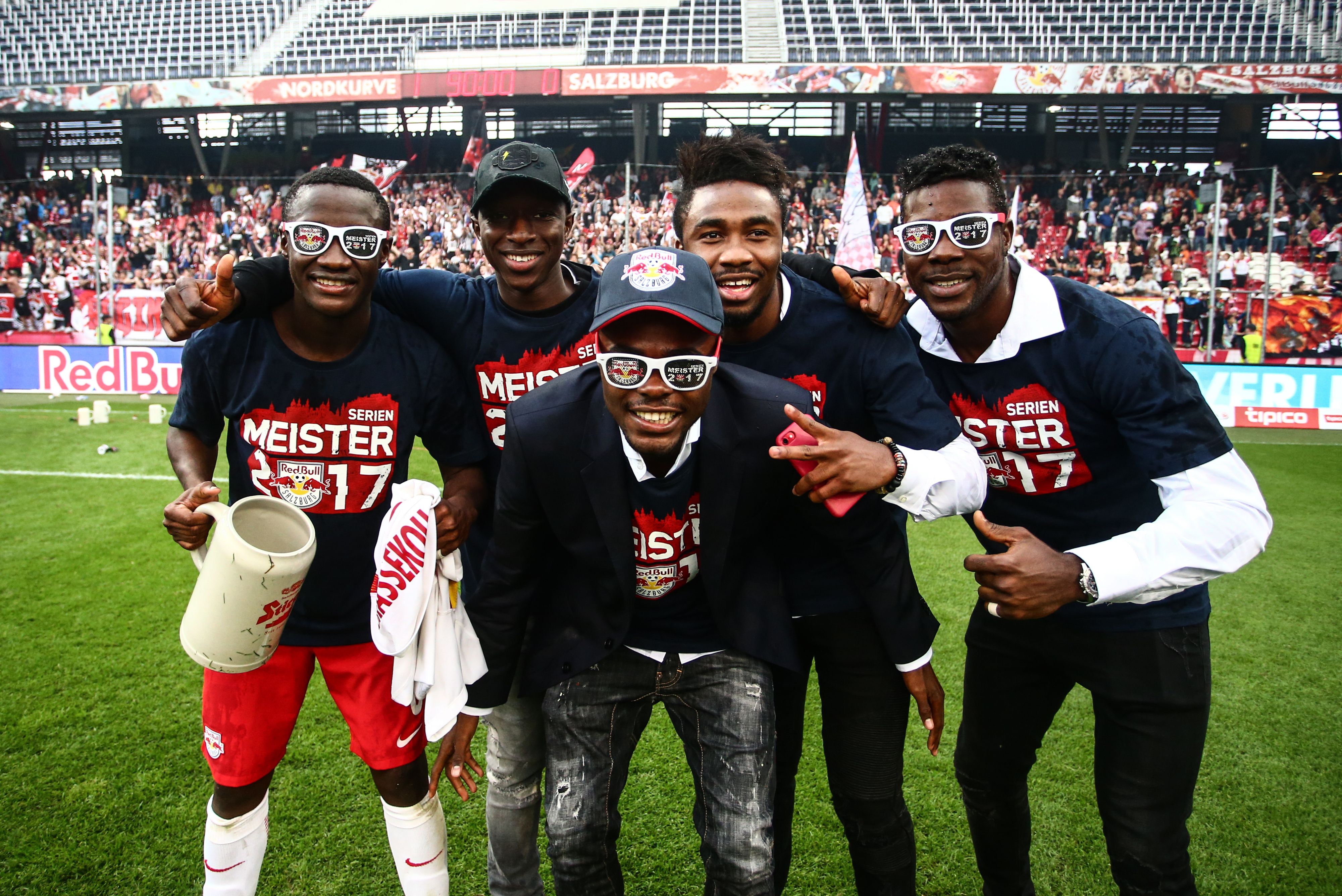 Dimitri Oberlin bei der Meisterfeier 2017