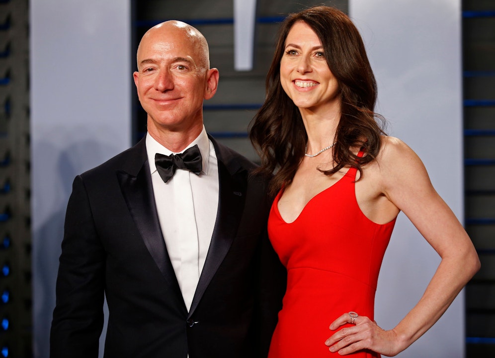 Amazon-Gründer Jeff Bezos und seine damals Noch-Ehefrau Mackenzie Scott bei der Vanity Fair Oscar Party 2018.
