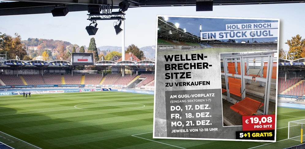 Fans können Sitze des alten Stadions erwerben.