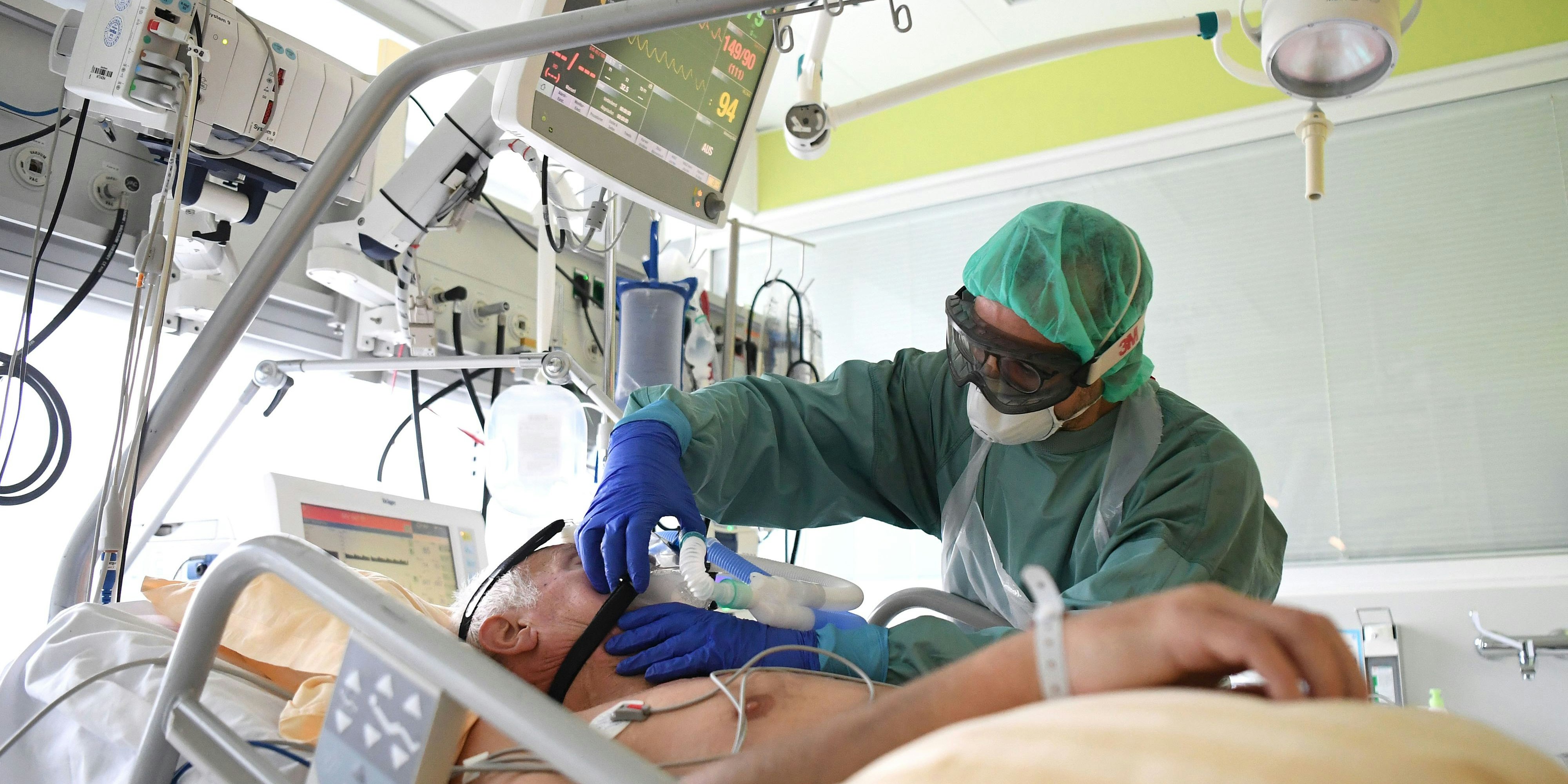 Corona-Patient auf der Intensivstation (Archivfoto)
