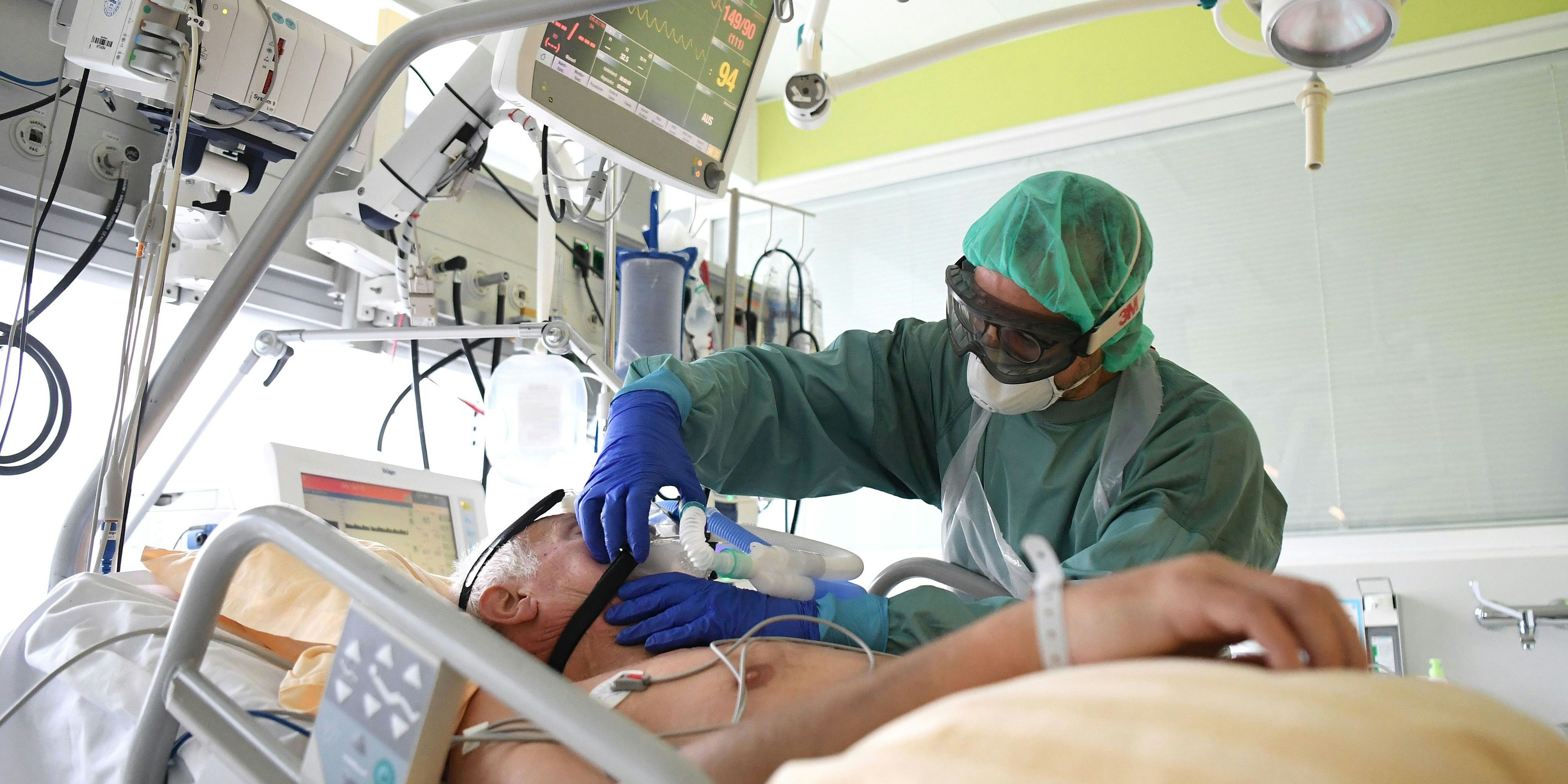 Corona-Patient auf der Intensivstation (Archivfoto)