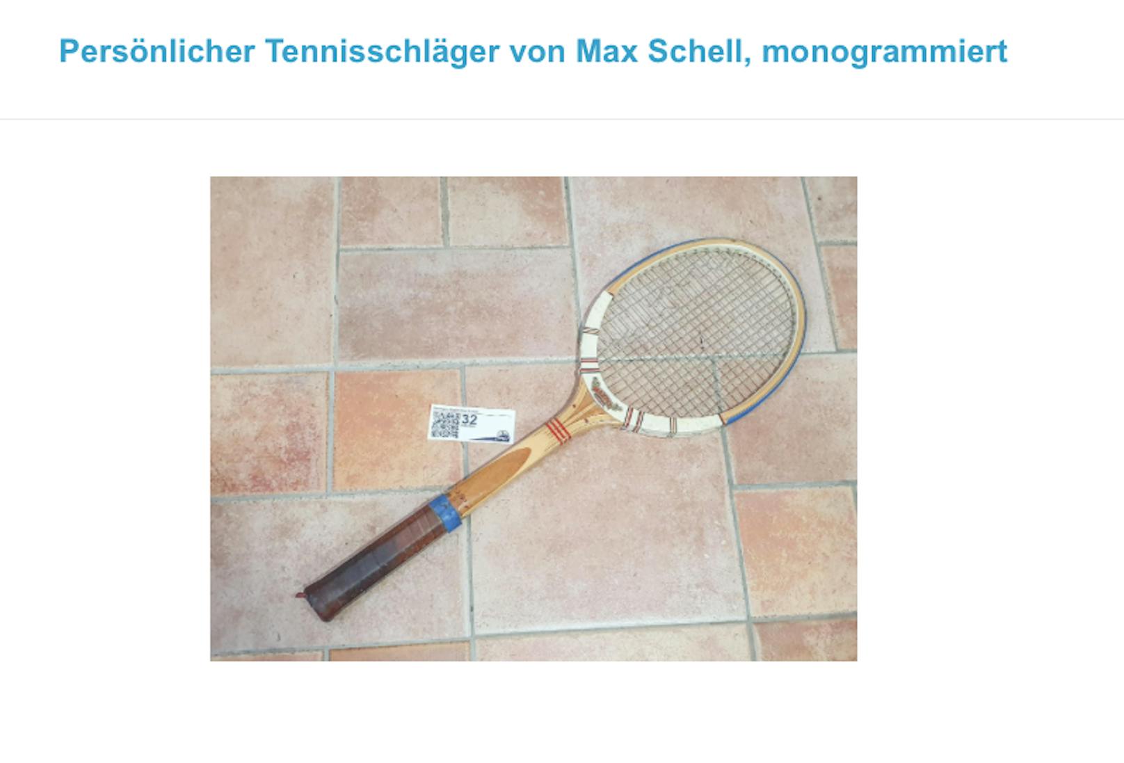 Tennisschläger von Maximilian Schell