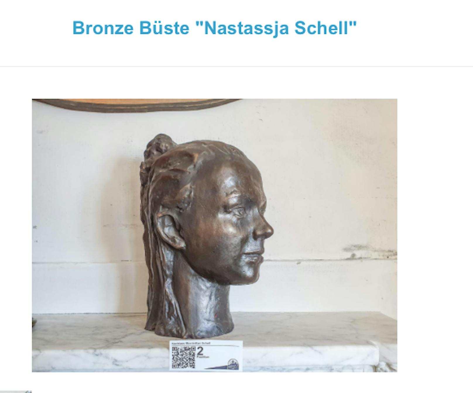 Bronze-Büste "Nastassja Schell"