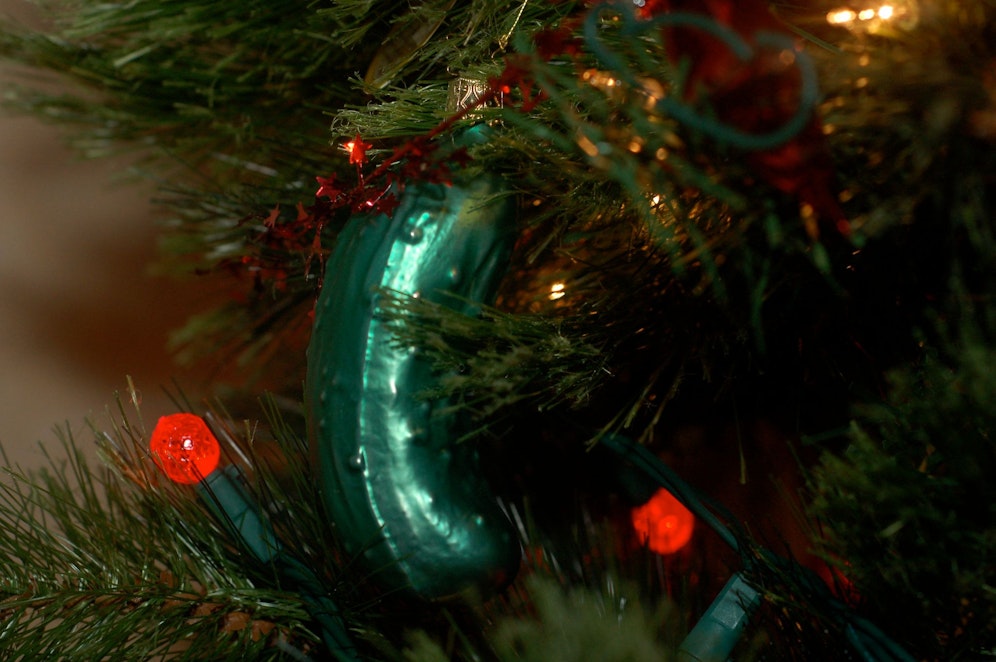 Schon einmal ein Gurkerl im Christbaum entdeckt?