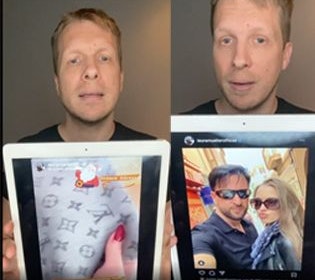 Pocher zeigt, dass Laura 2009 einen ähnlichen Schal trug.