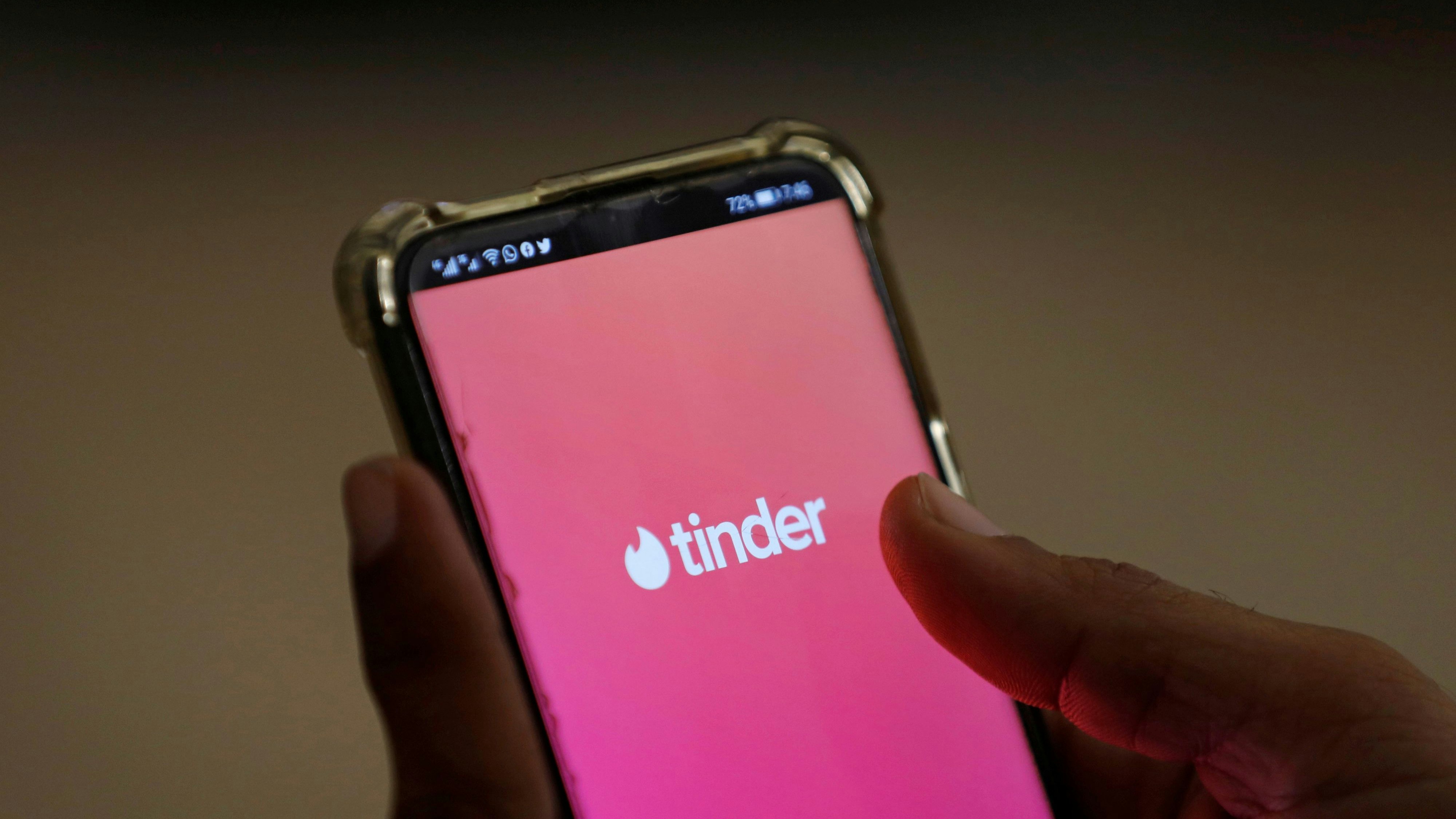The dating app Tinder is shown on a mobile phone in this picture illustration taken September 1, 2020. Picture taken September 1, 2020. REUTERS/Akhtar Soomro/Illustration