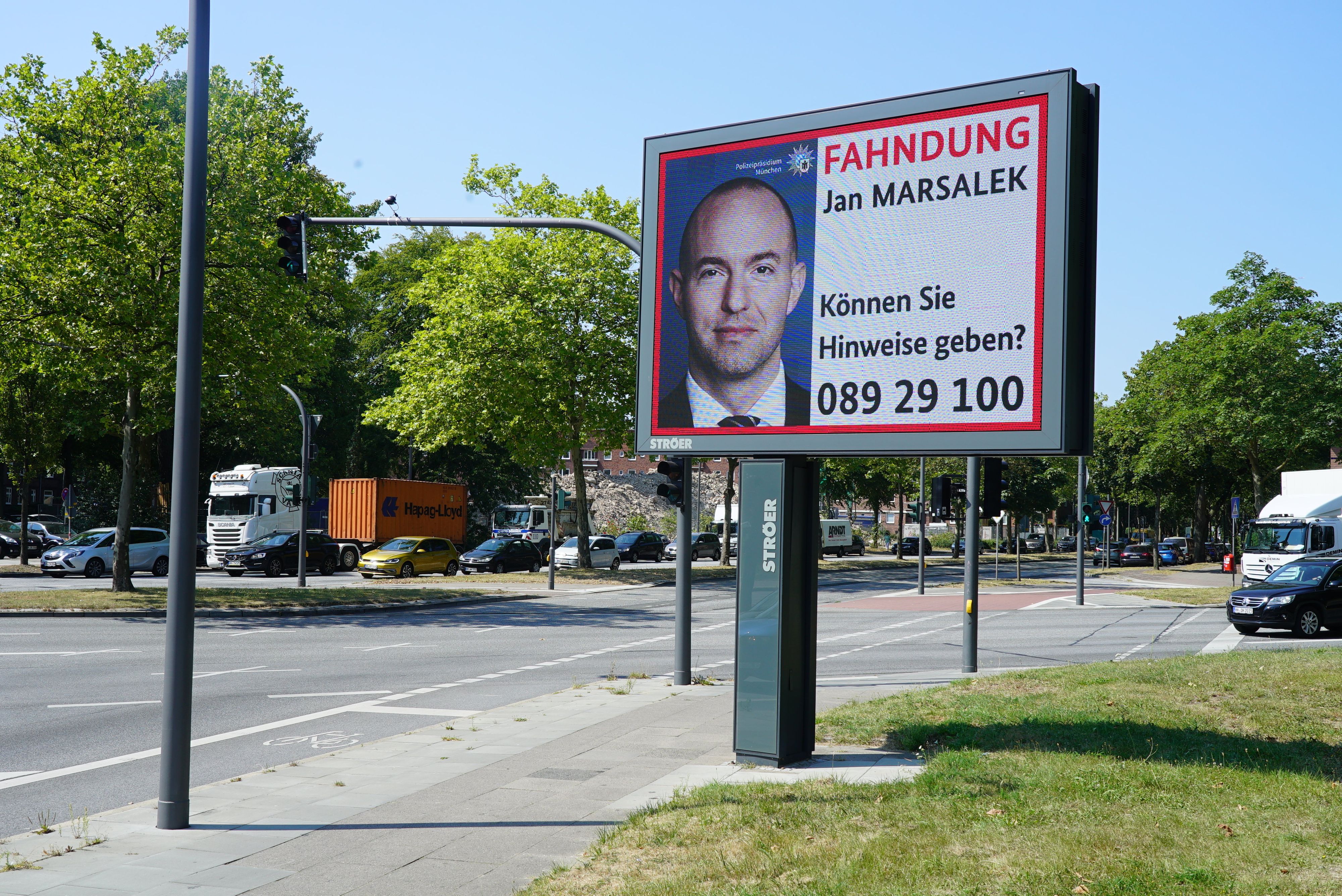 Ein Fahndungsplakat für Jan Marsalek