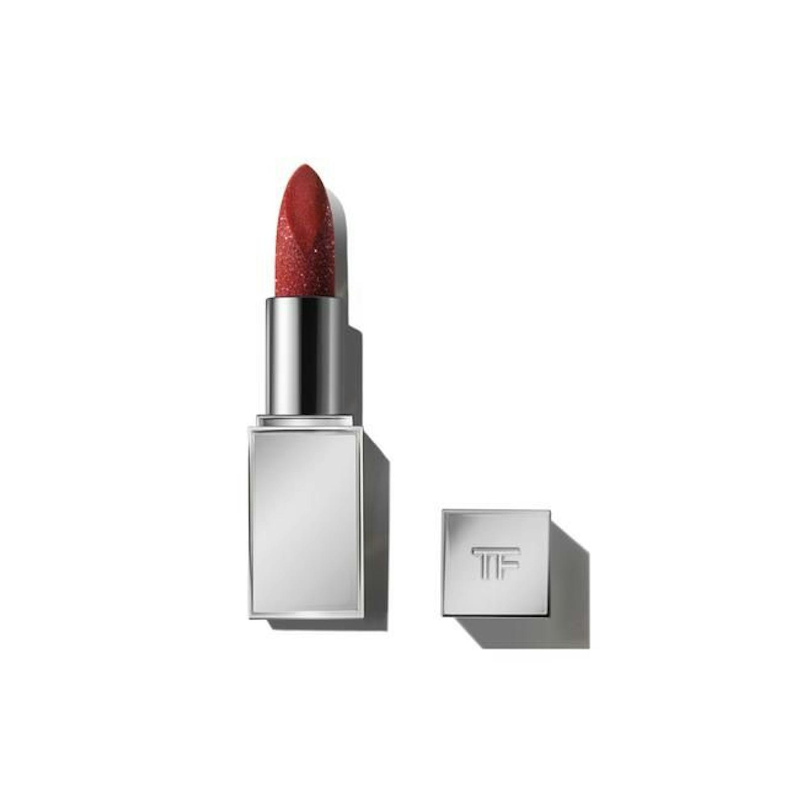 Die neue Lippenstift-Palette von Tom Ford "Extreme Lip Spark" kommt mit einer ganzen Reihe von Glitzerpartikel daher. Um 45 Euro.