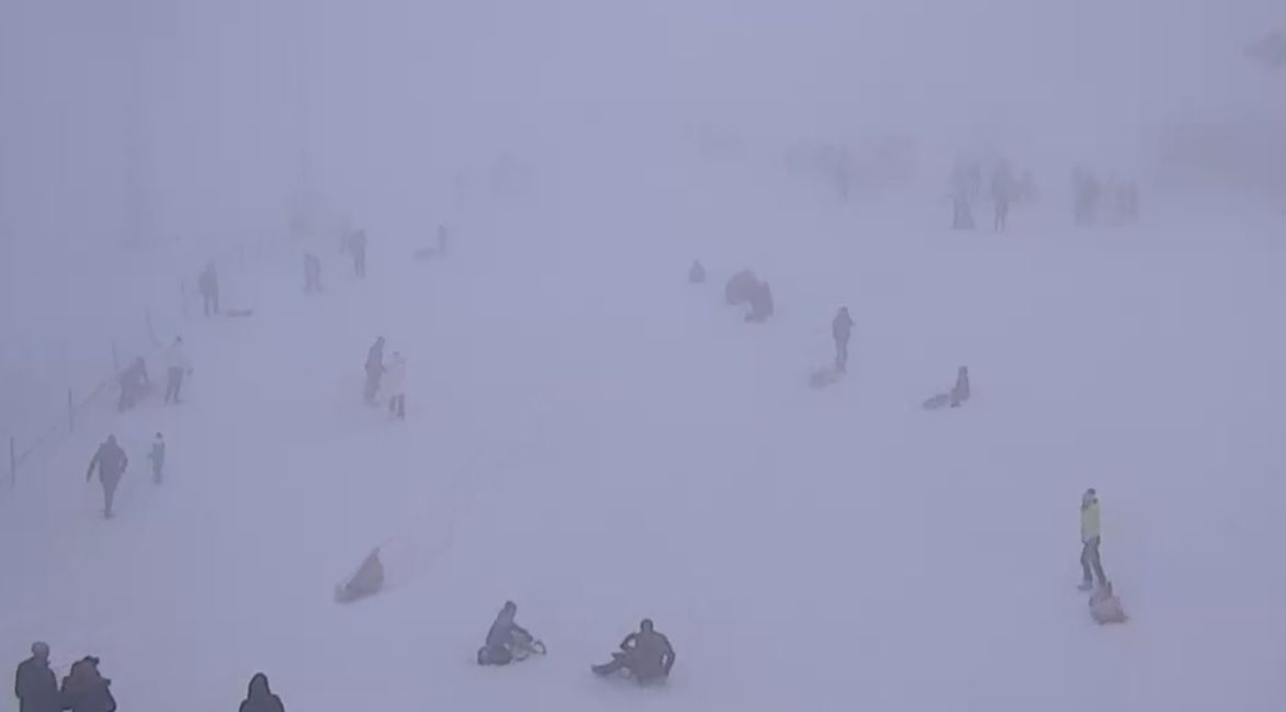 Den Zielhang des "Zauberbergs" nützen viele zum Rodeln aus.