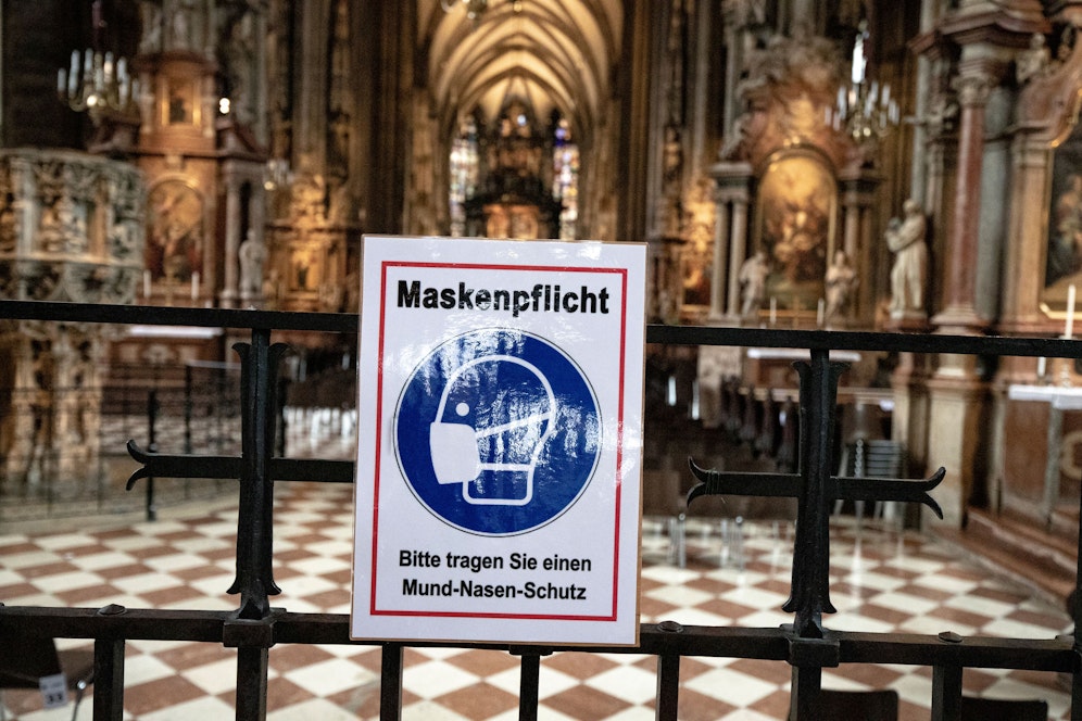 Im Wiener Stephansdom gilt Maskenpflicht.
