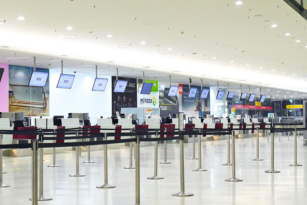 Flughäfen sind in Corona-Zeiten häufig leer.