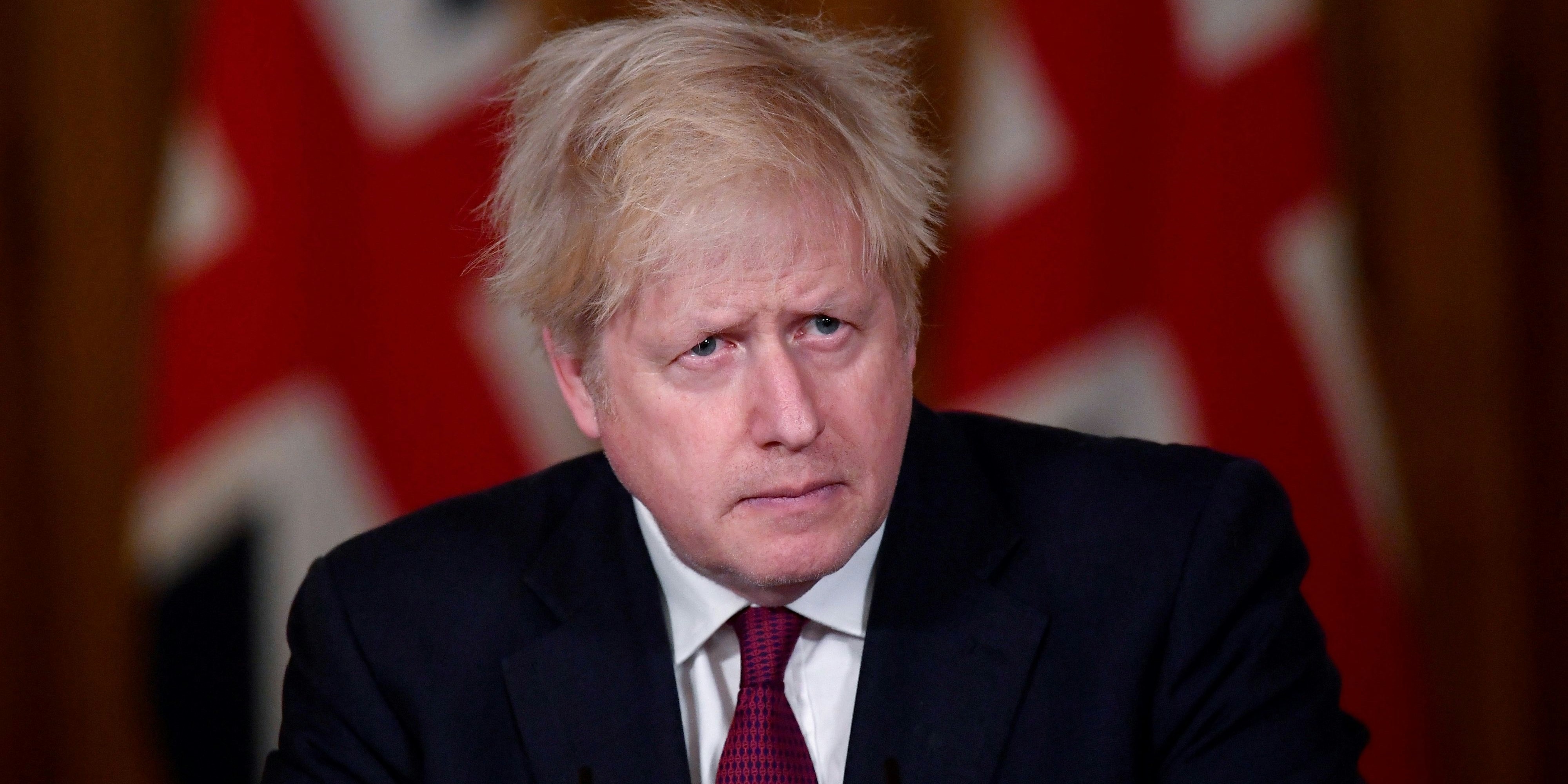 Der britische Premier Boris Johnson während einer Pressekonferenz am 19. Dezember 2020
