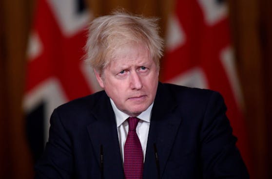 Der britische Premier Boris Johnson während einer Pressekonferenz am 19. Dezember 2020