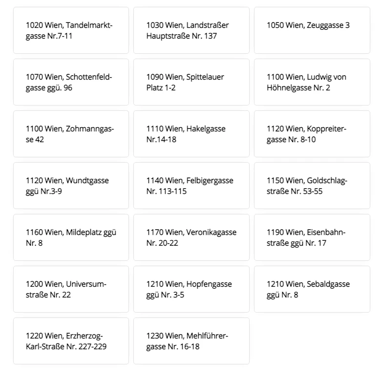 An diesen Standorten stehen die Corona-Check-Boxen.