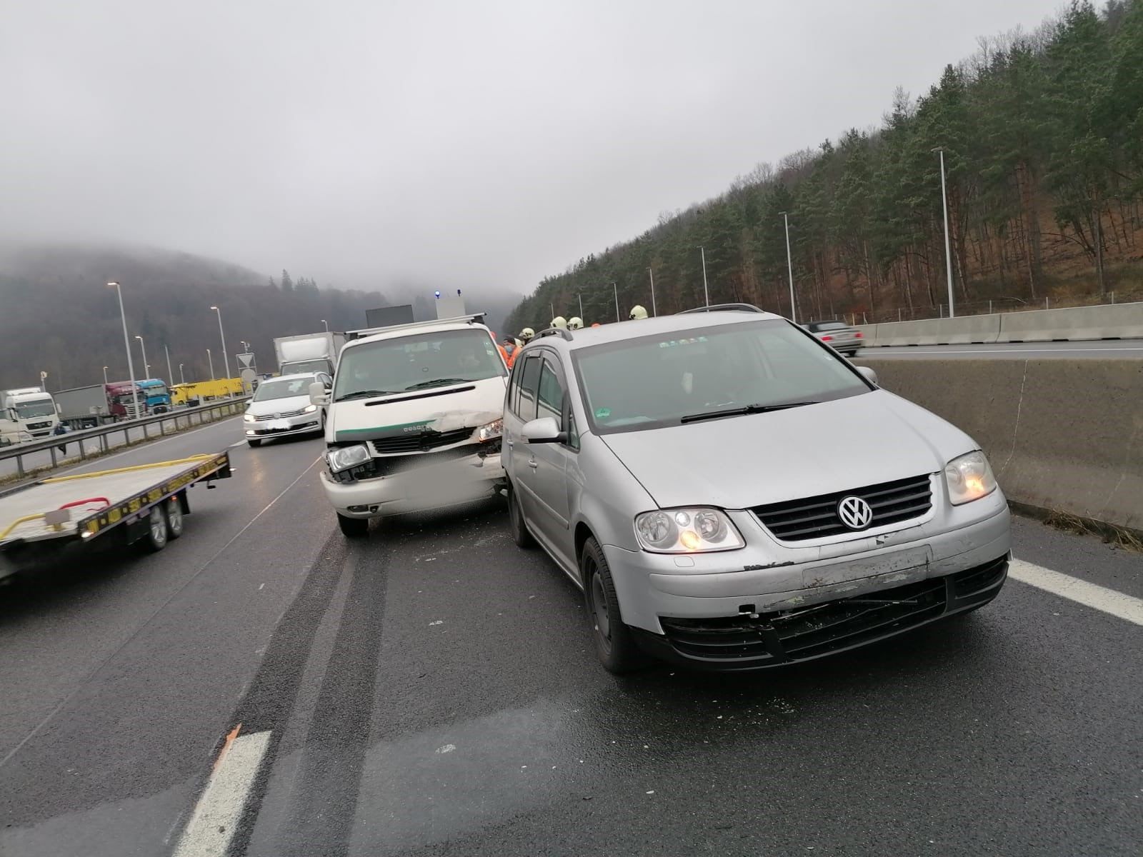 Ein Foto vom Auffahrunfall.