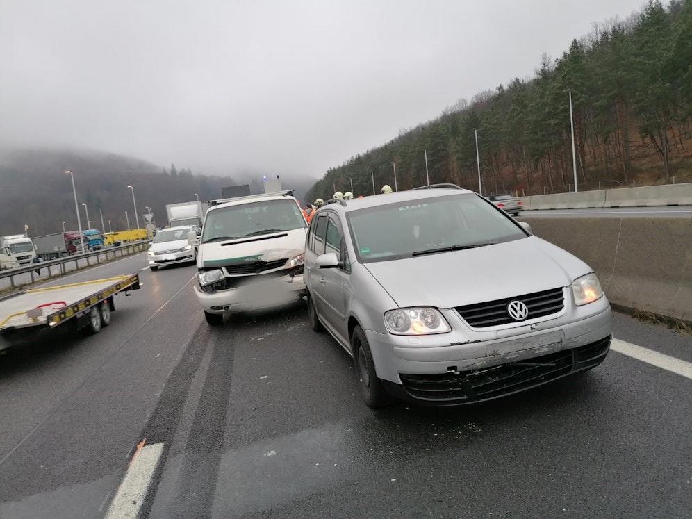 Ein Foto vom Auffahrunfall.