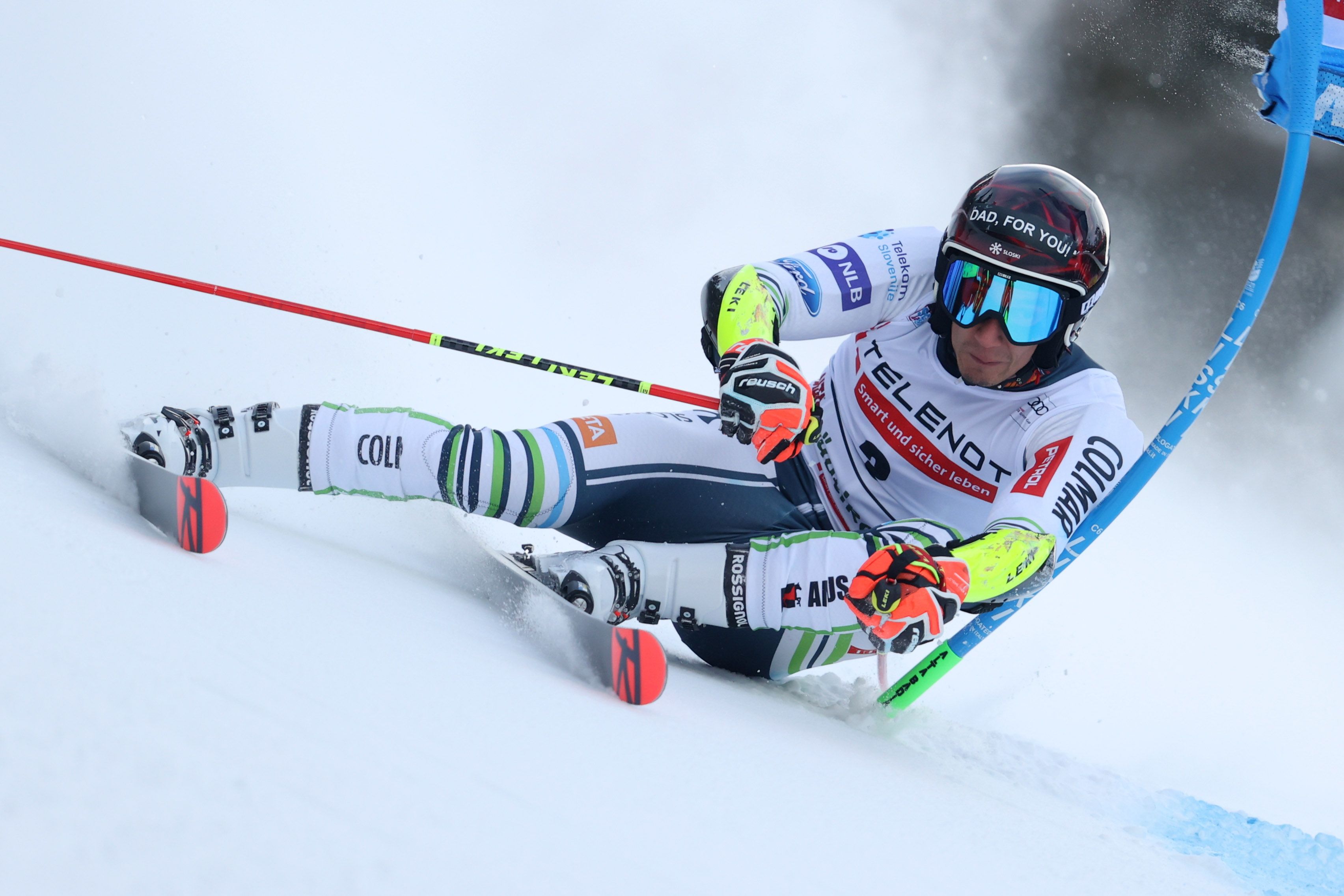 Zan Kranjec fährt mit Spezial-Lackierung. 