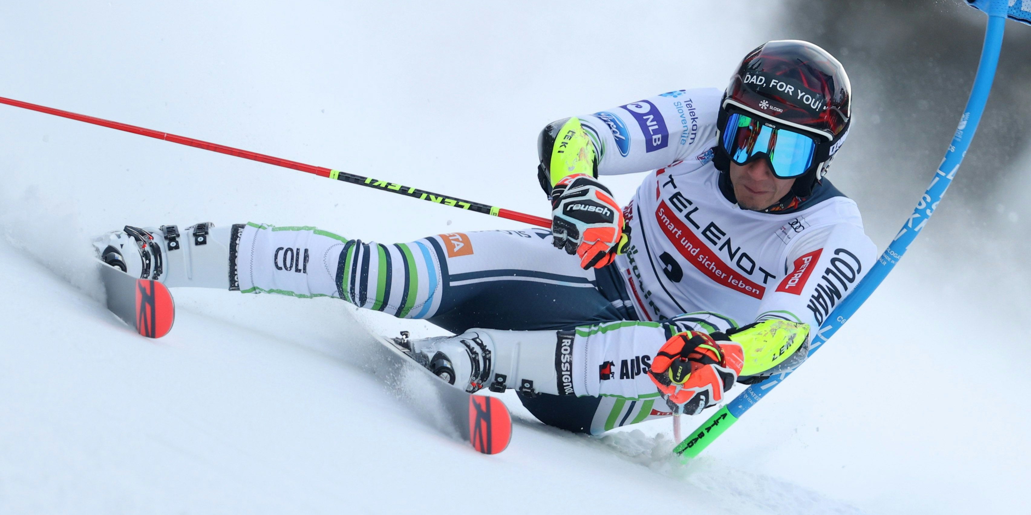 Zan Kranjec fährt mit Spezial-Lackierung. 