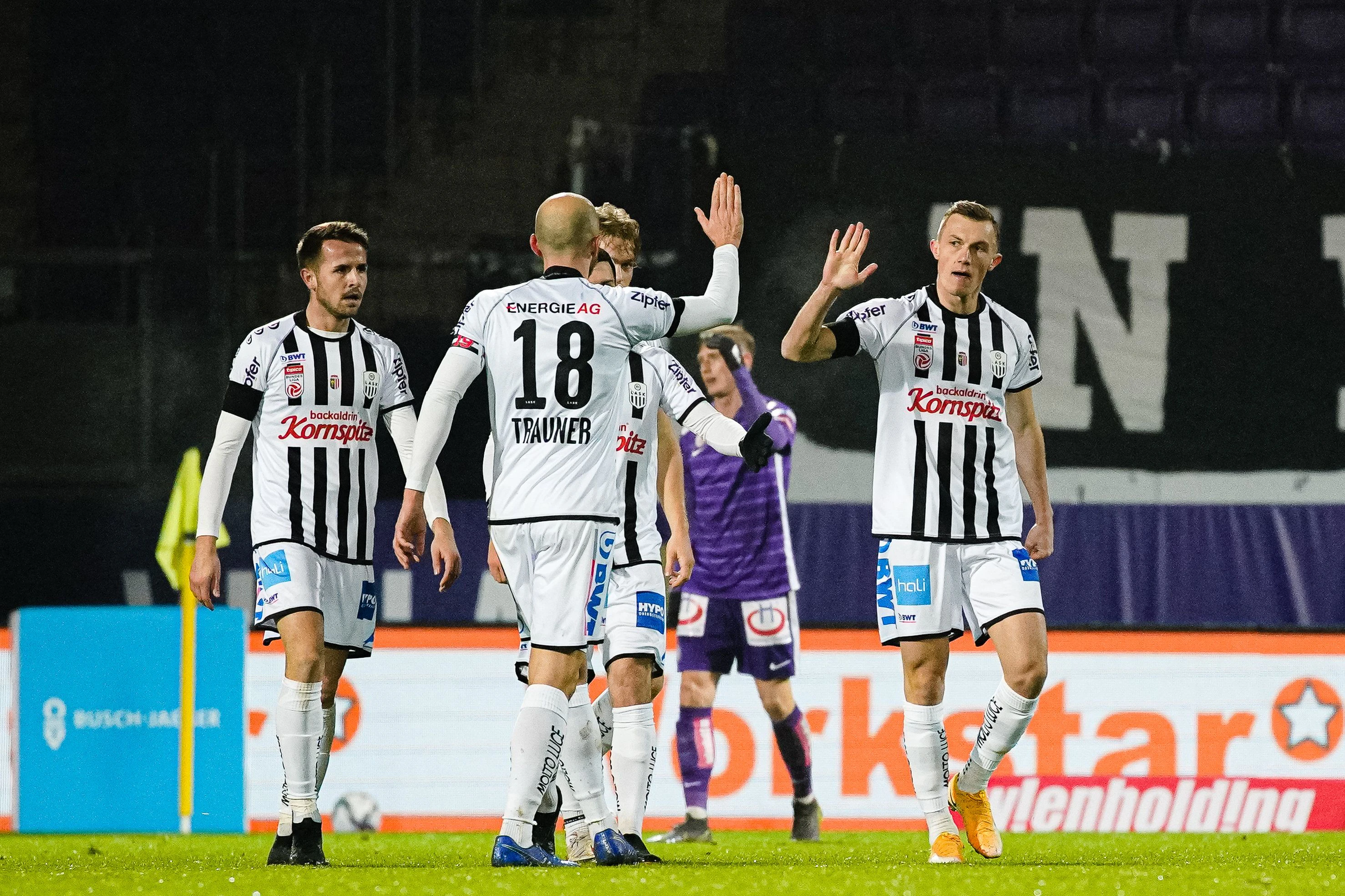 Thomas Goiginger jubelt über das zwischenzeitliche 1:1 gegen die Austria.