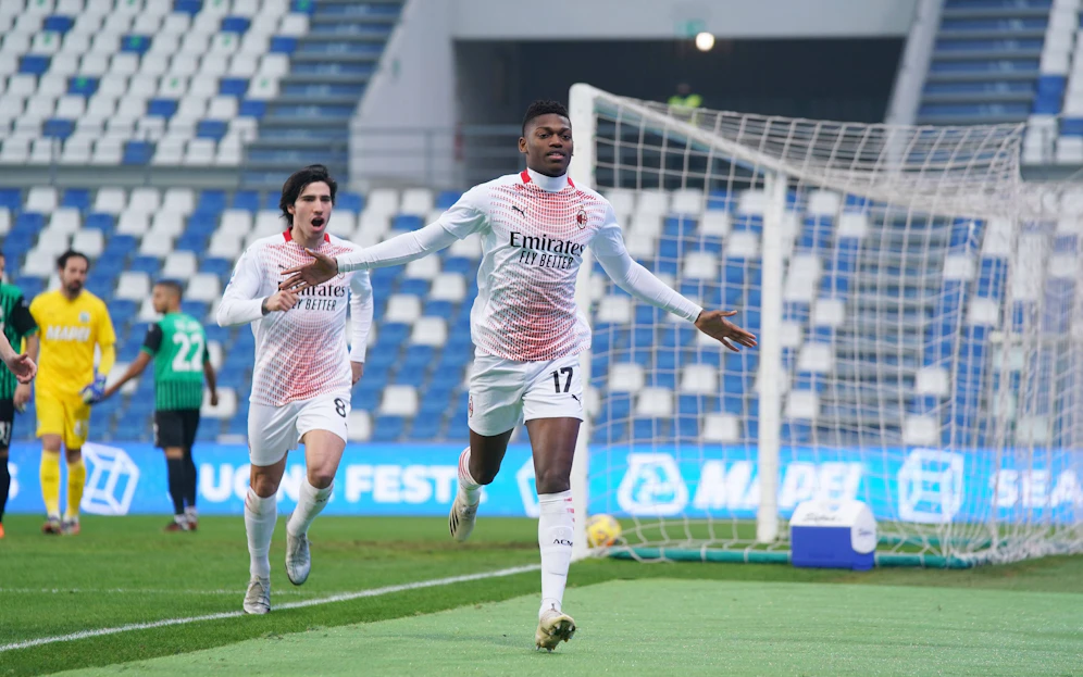 Rafael Leao jubelt über das früheste Tor der Liga-Geschichte.