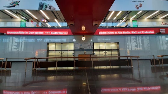 Die Ankunftshalle des Flughafen Wien.