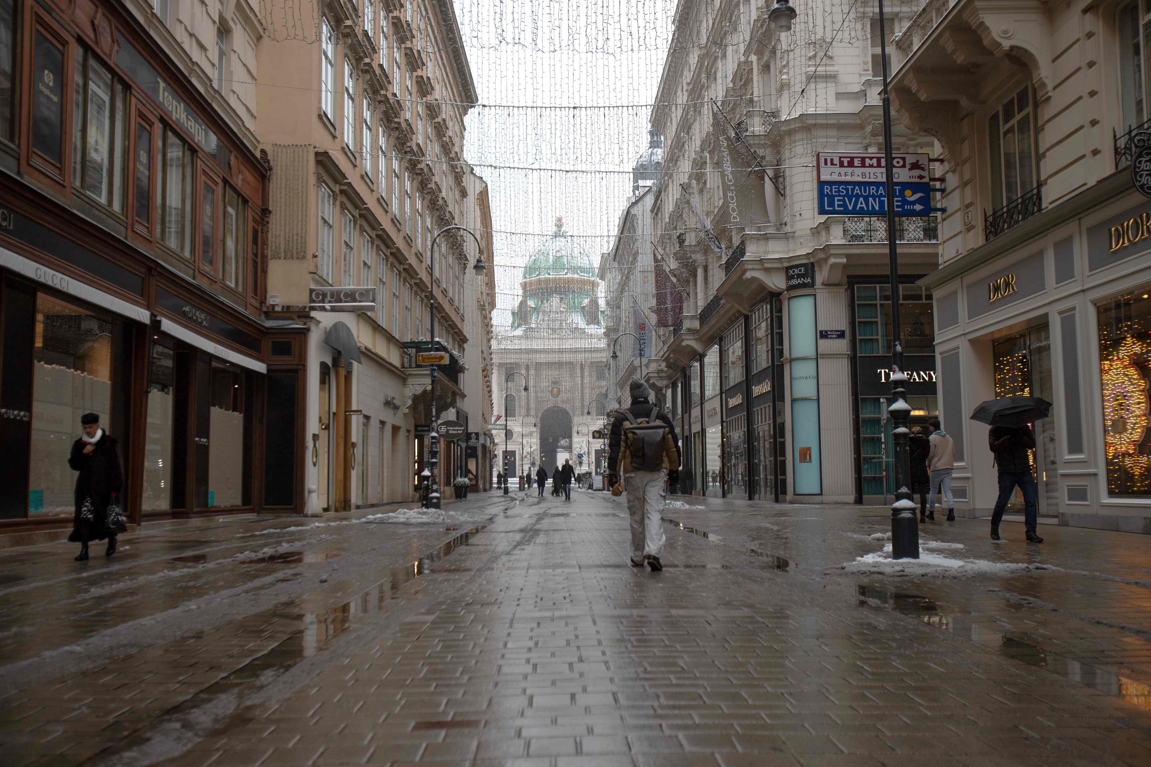 Wiener Innenstadt,  der Kohlmarkt ist leergefegt. (Archivfoto)