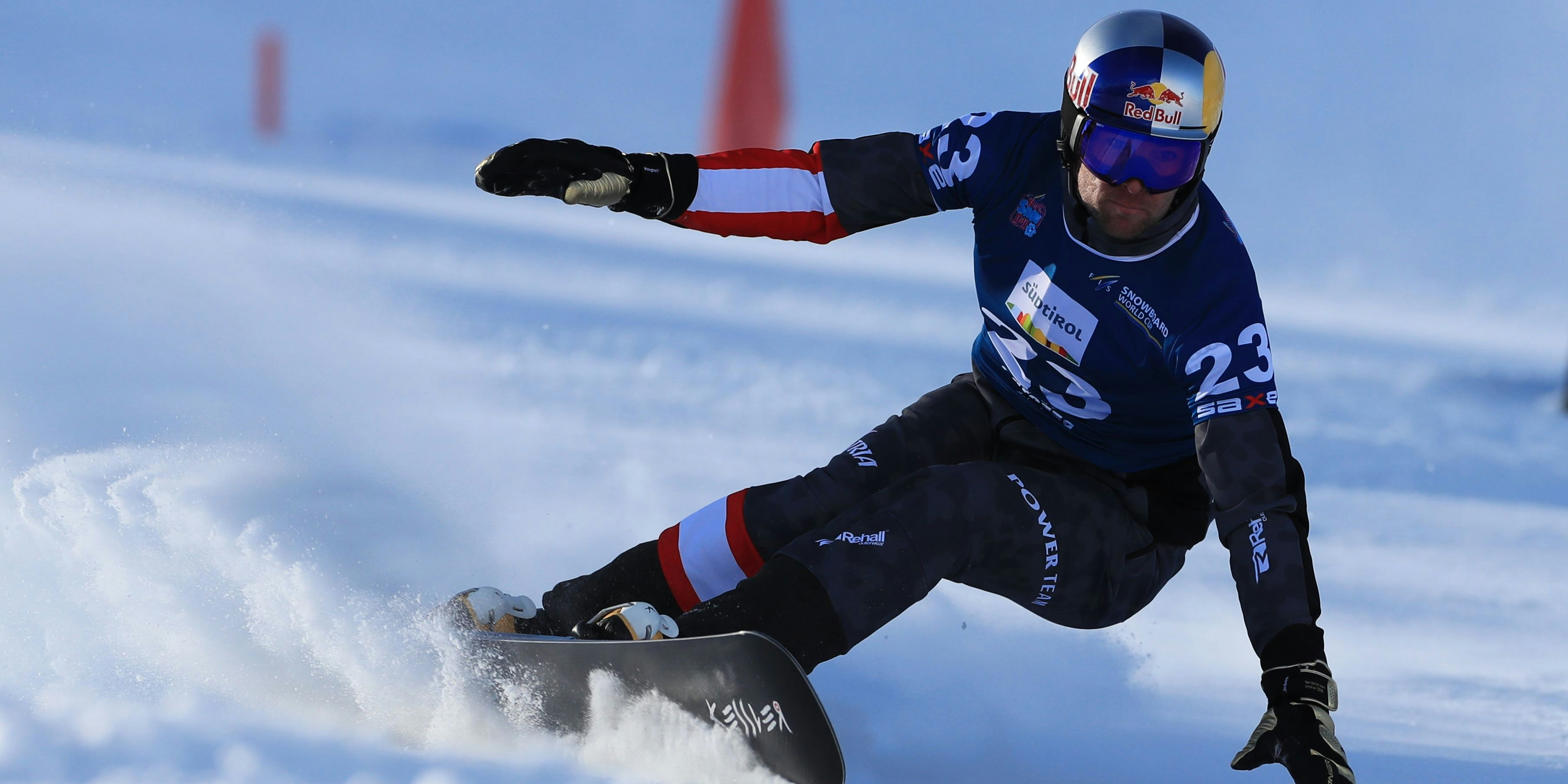 Benjamin Karl beim FIS Snowboard Weltcup in Italien.