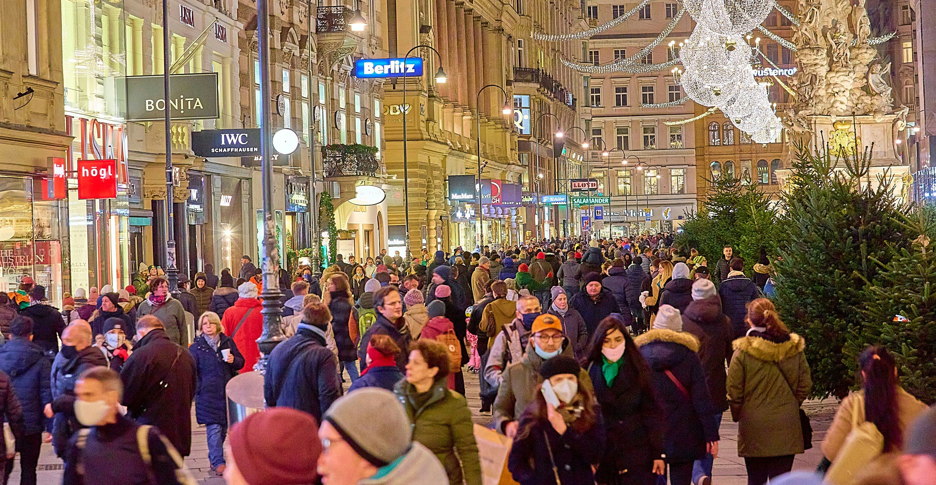 Weihnachtsshopping in Wien.