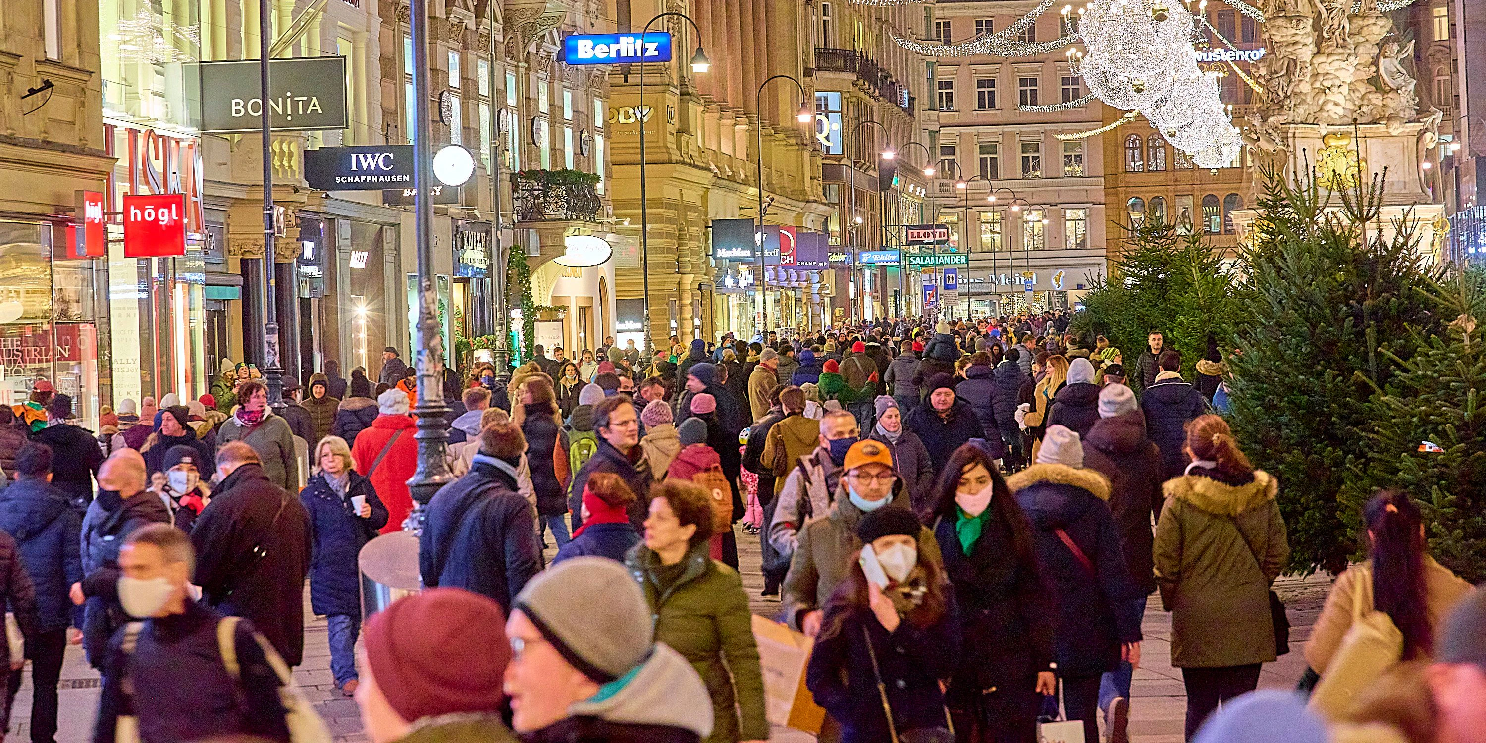 Weihnachtsshopping in Wien.