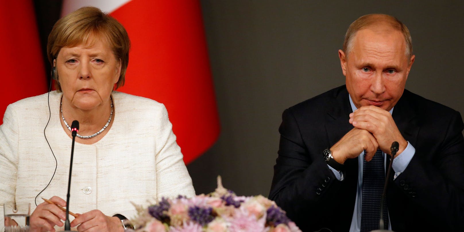 Russland verhängt Sanktionen gegen Deutschland (im Bild: Kanzlerin Angela Merkel und Vladimir Putin)