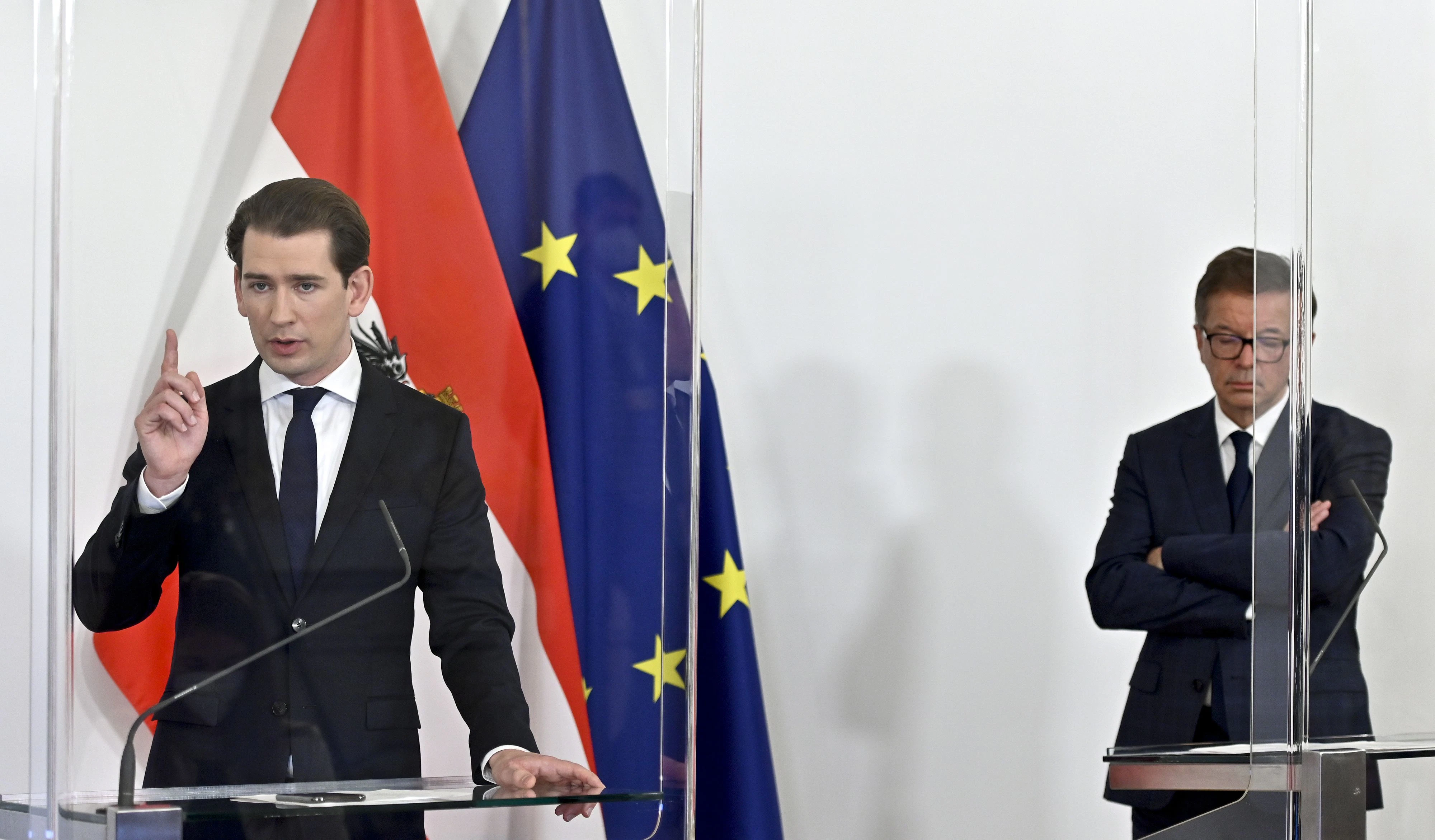 Bundeskanzler Sebastian Kurz und Gesundheitsminister Rudolf Anschober.