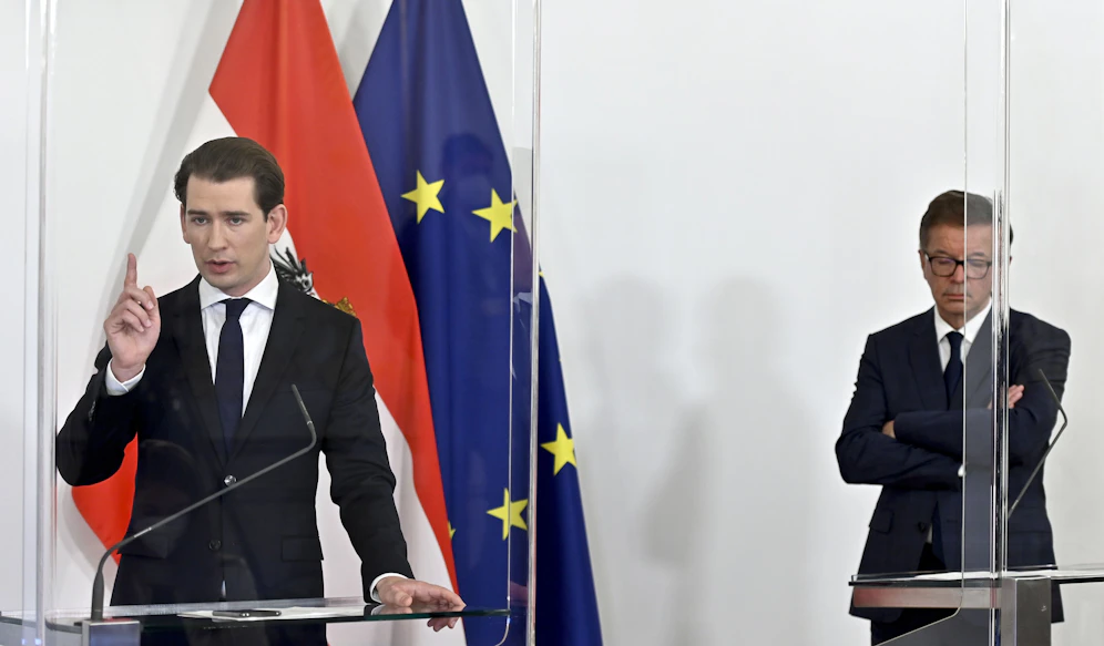 Bundeskanzler Sebastian Kurz und Gesundheitsminister Rudi Anschober.