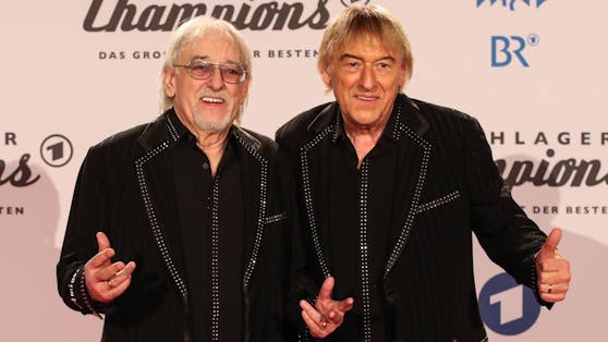 Nach einem Sager von TV-Legende Thomas Gottschalk vergreift sich "Amigos"-Schlagersänger Bernd Ulrich (re.) im Ton.