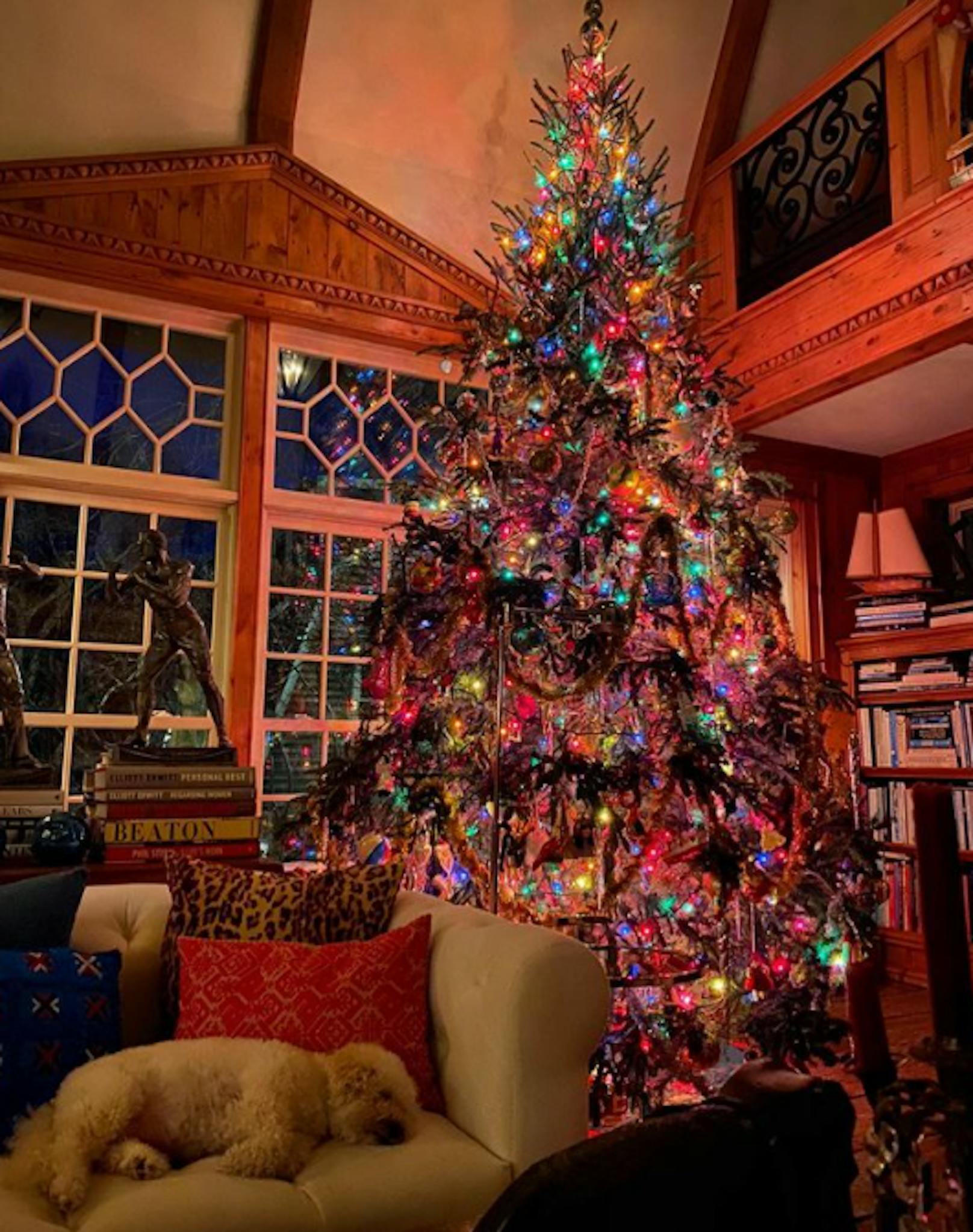 Supermodel Christie Brinkley zeigt ihren Weihnachtsbaum.