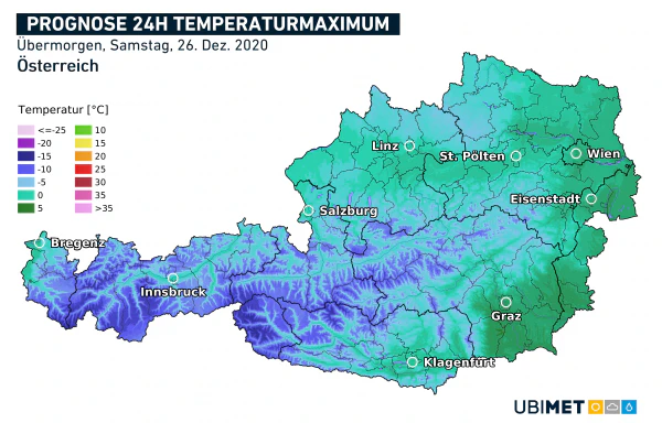 Prognose 24 Stunden Temperaturmaximum