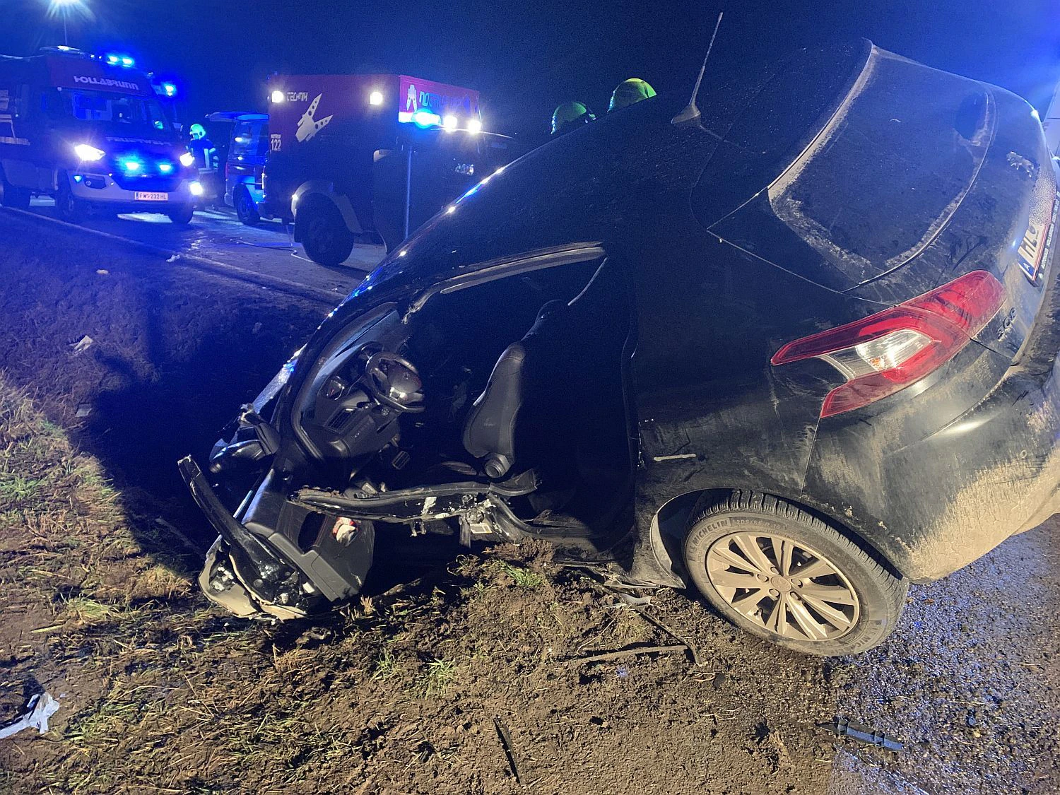 Das Auto nach dem Einsatz.