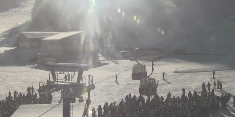 In Zauchensee herrschte am Sonntag wildes Gedränge beim Skilift