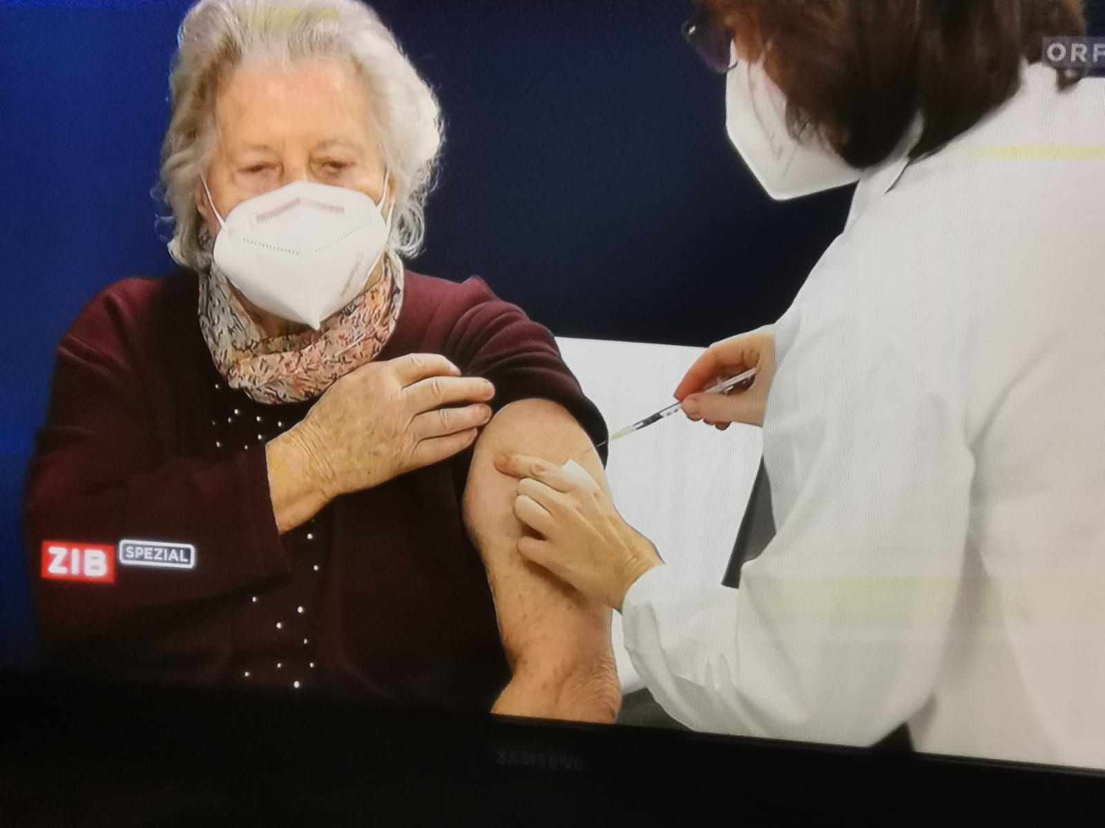 Das ist die erste Corona-Impfung in Österreich.