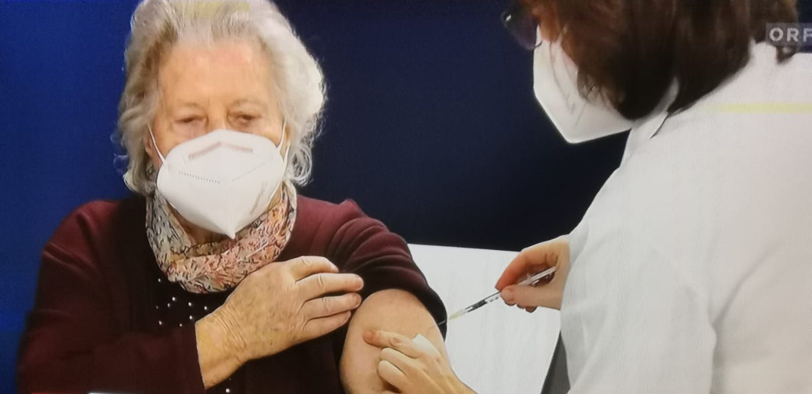 Das ist die erste Corona-Impfung in Österreich.