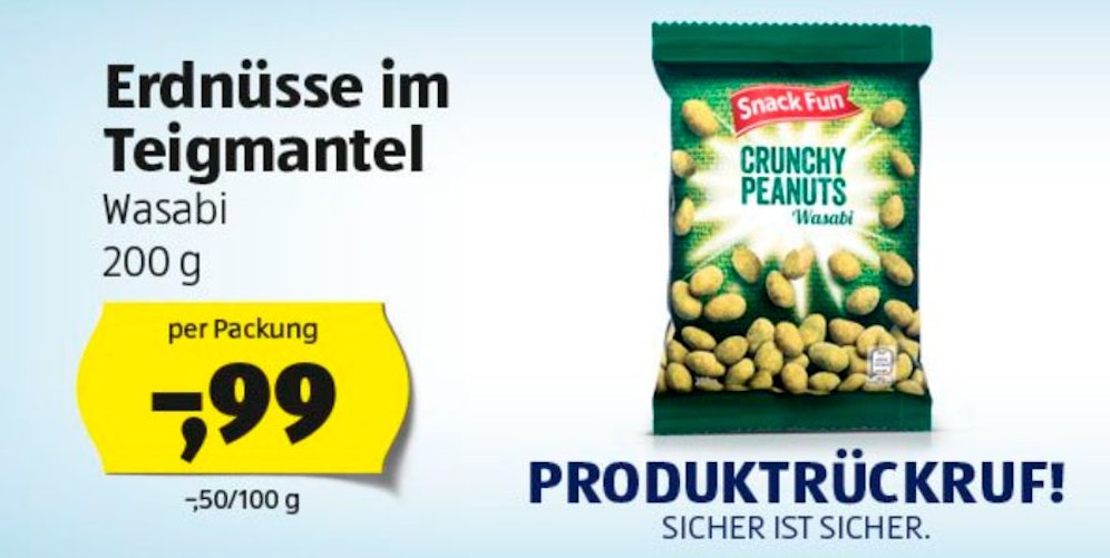 Diese Erdnüsse im Teigmantel könnten Senfallergiker gefährlich werden