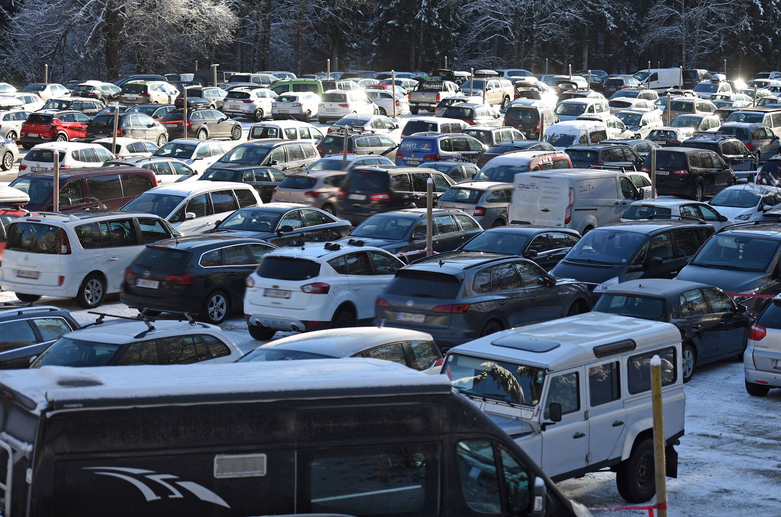 Parkplatz am Kasberg war voll.