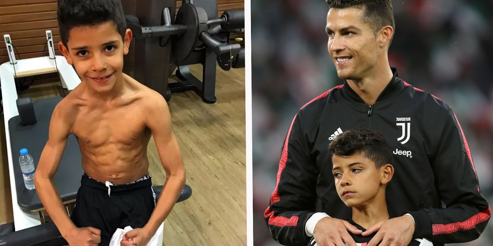 Cristiano Ronaldo mit seinem Sohn Cristiano Junior.