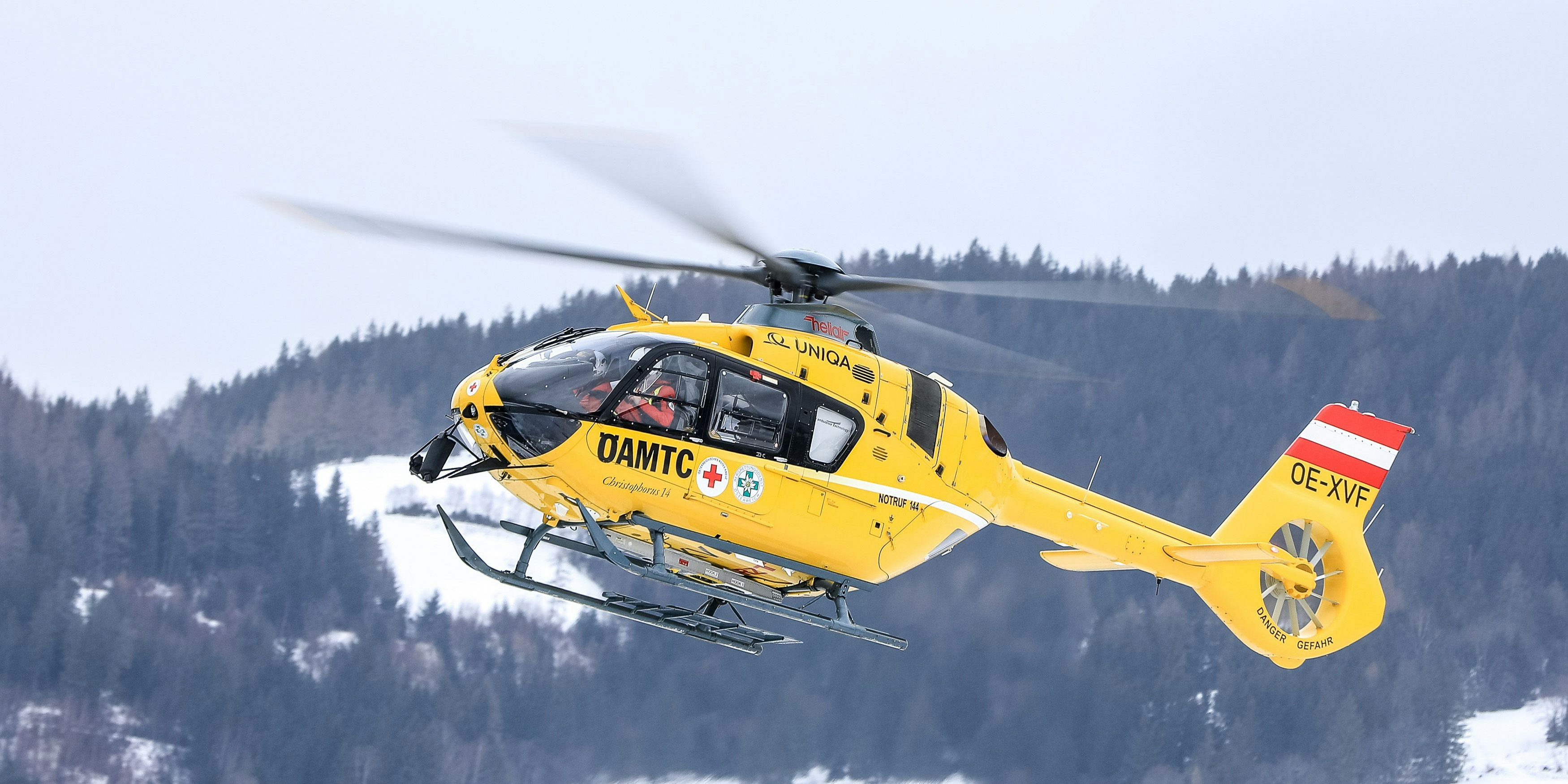 Ein Notarzt-Hubschrauber des ÖAMTC. Symbolbild