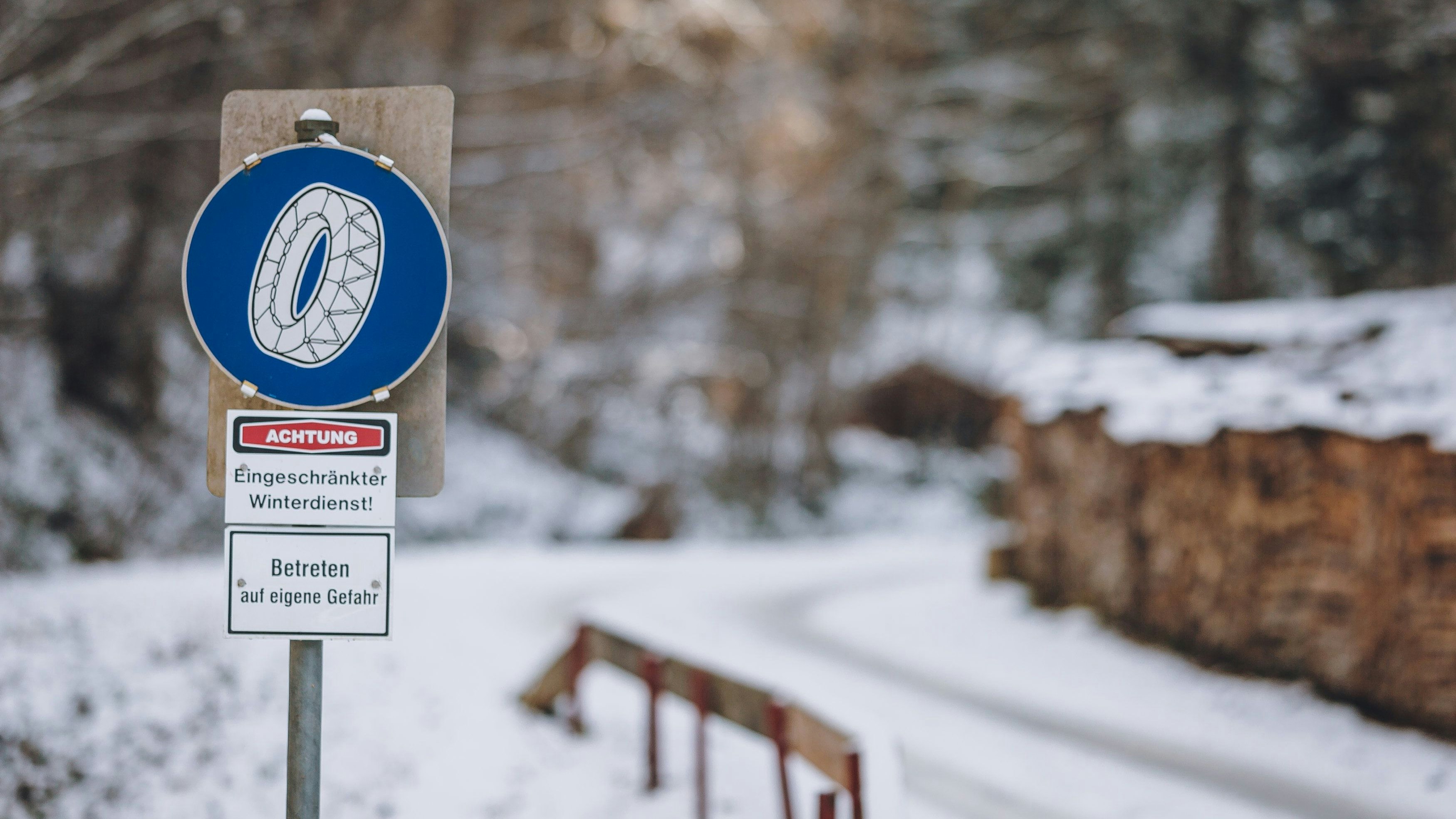 Kettenpflicht in Teilen Österreichs.