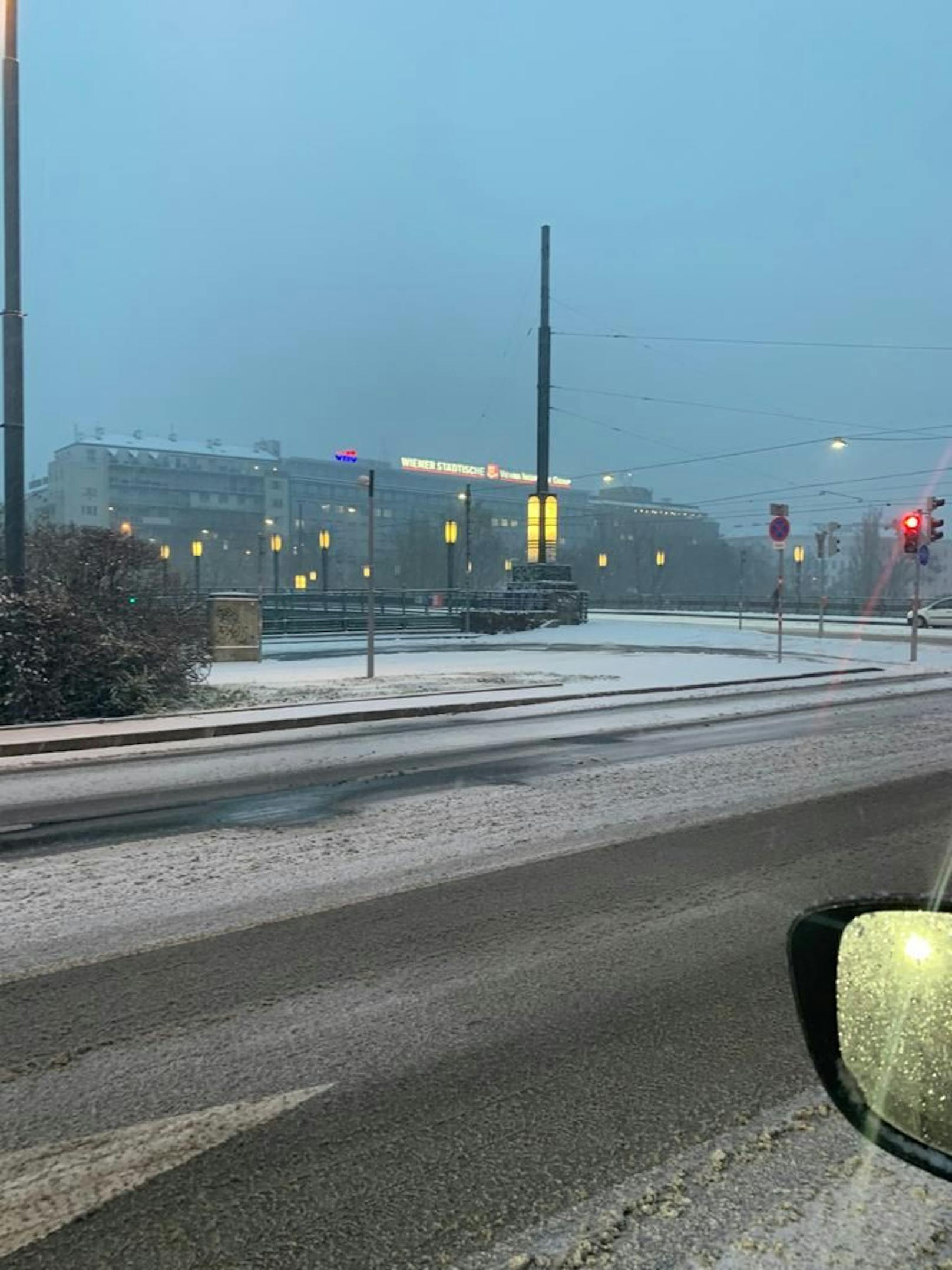 In Wien hat es geschneit.