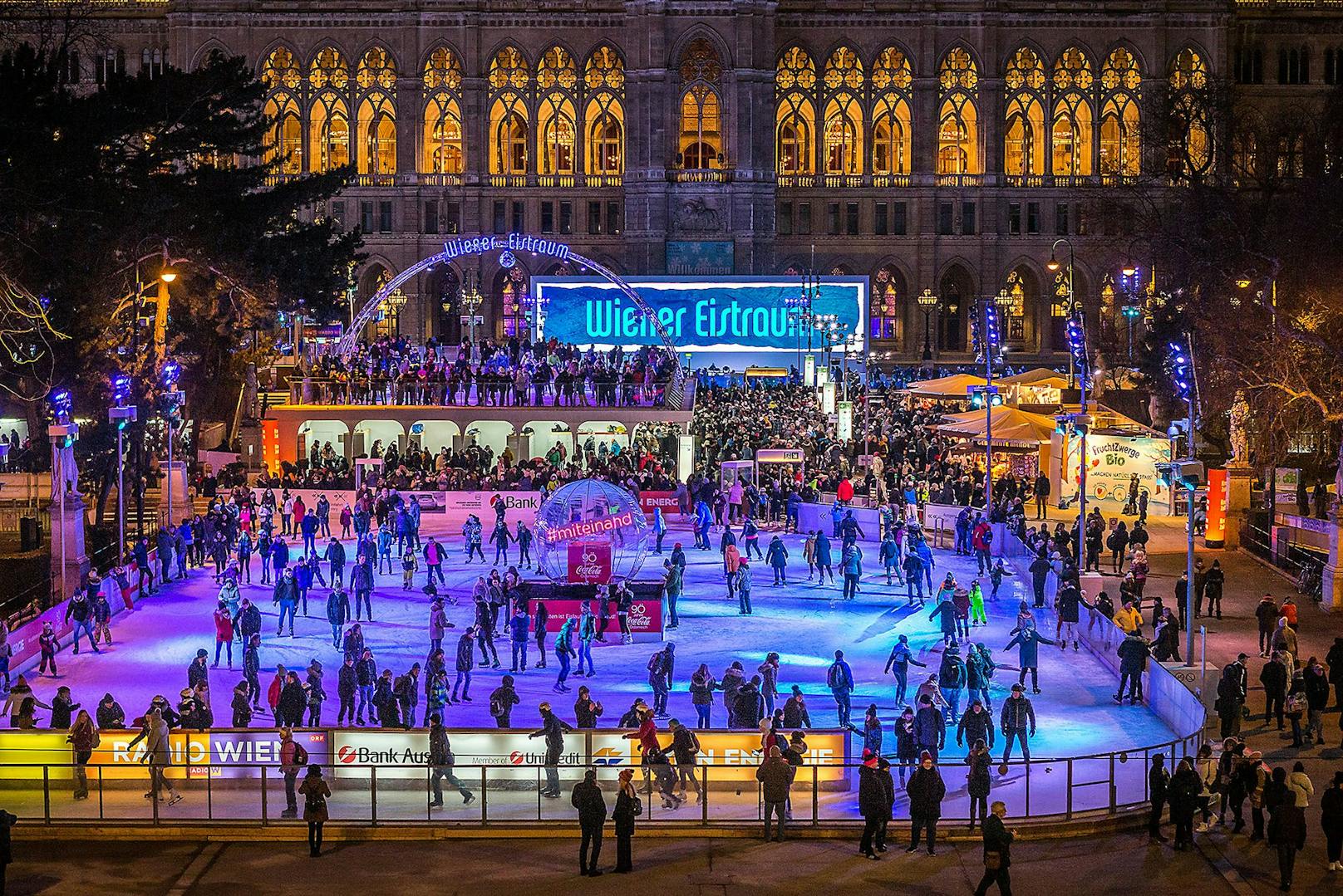 Der Wiener Eistraum startet heuer bereits am 24. Dezember.